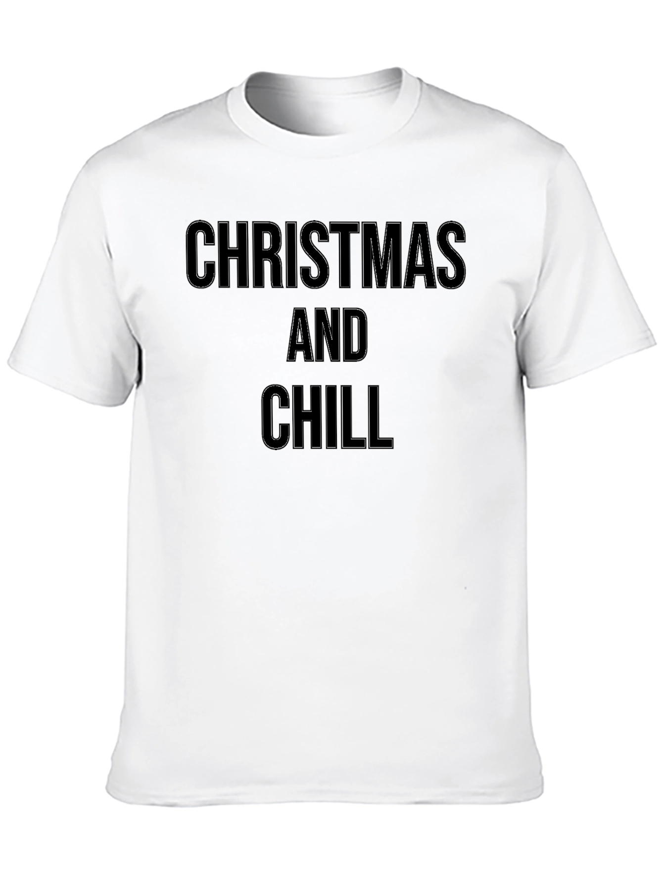 Christmas and Chill Black Graphic Tee