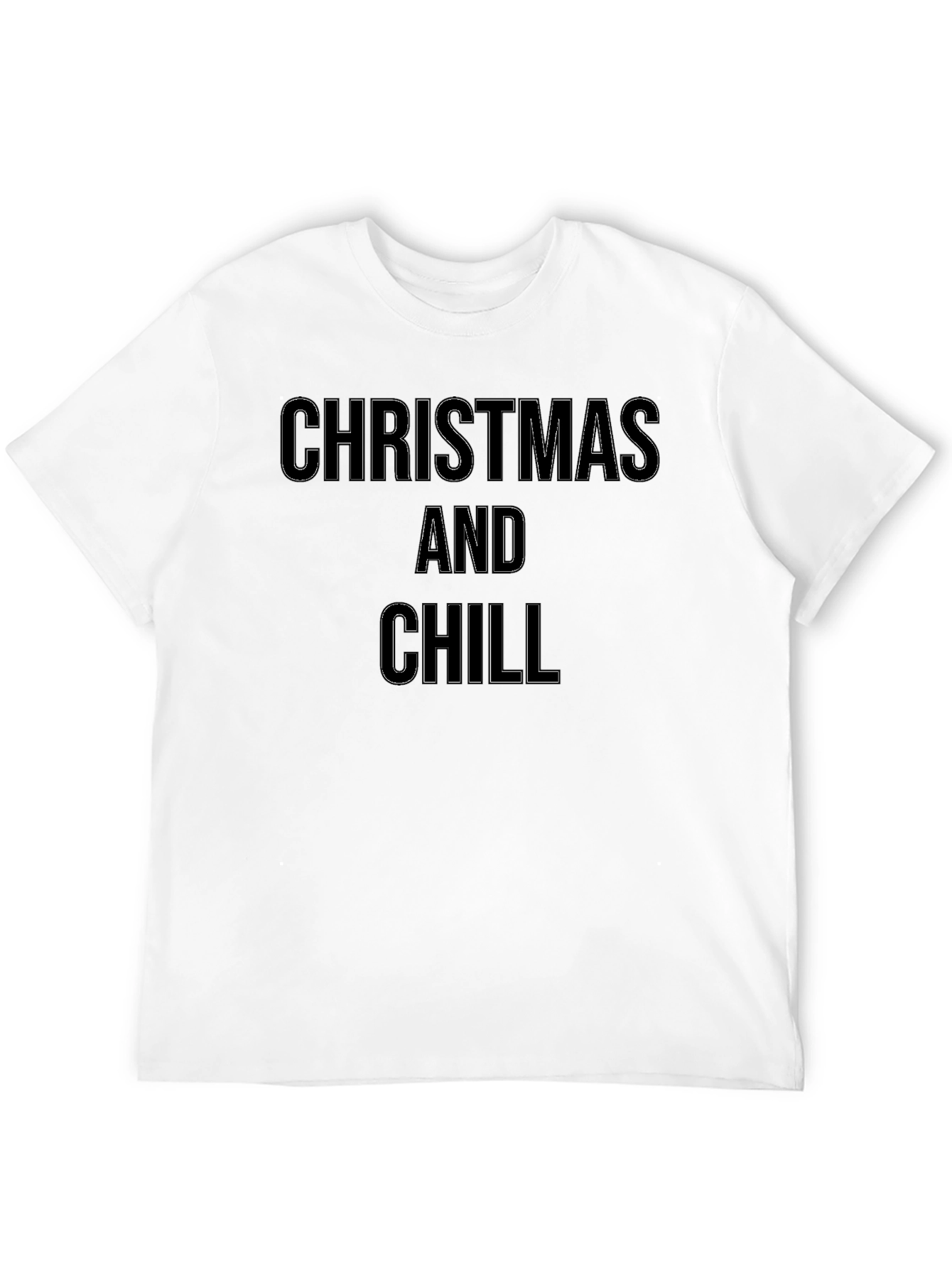 Christmas and Chill Black Graphic Tee