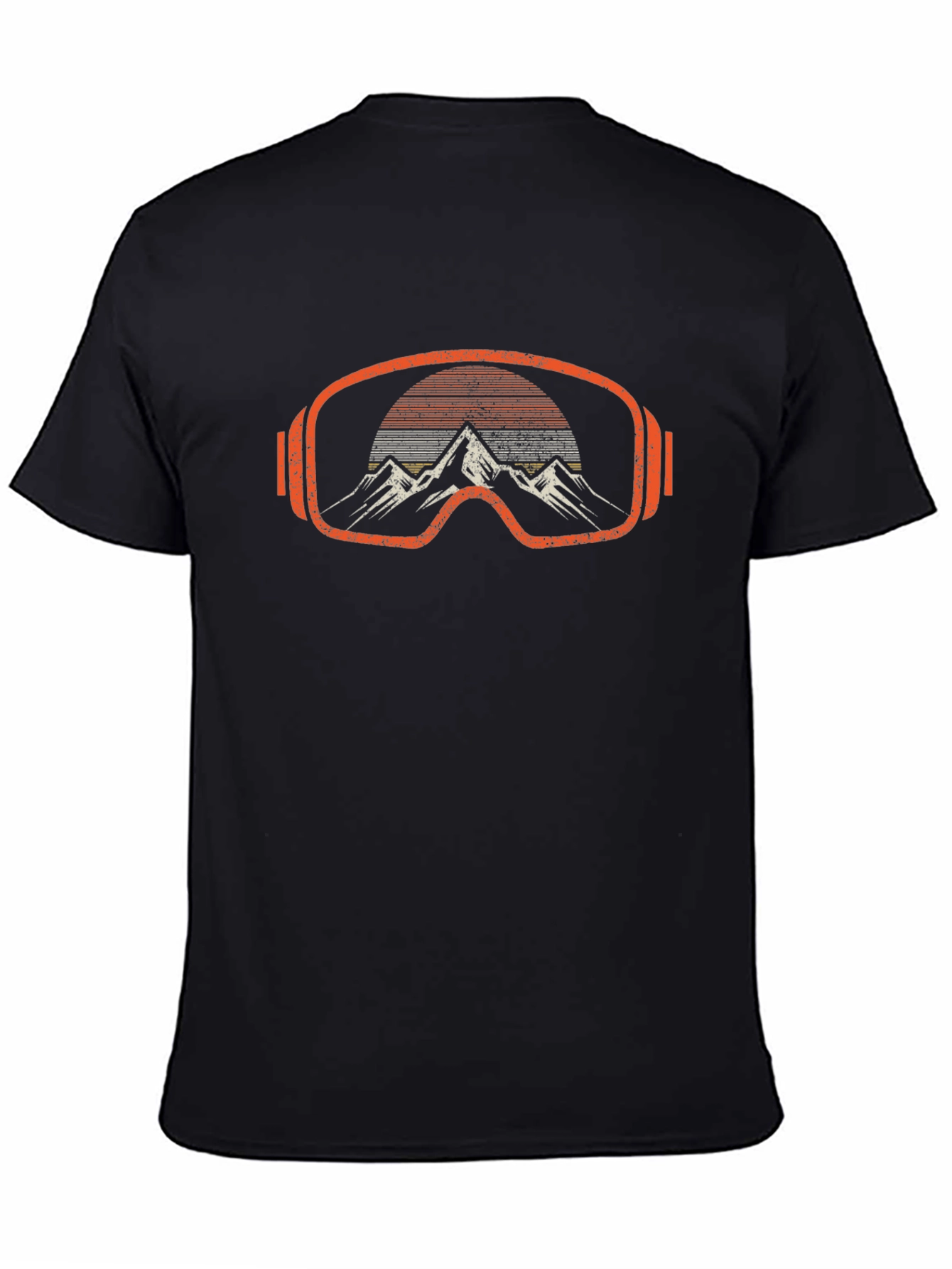 Retro Ski Goggles Mountain Scene T-Shirt