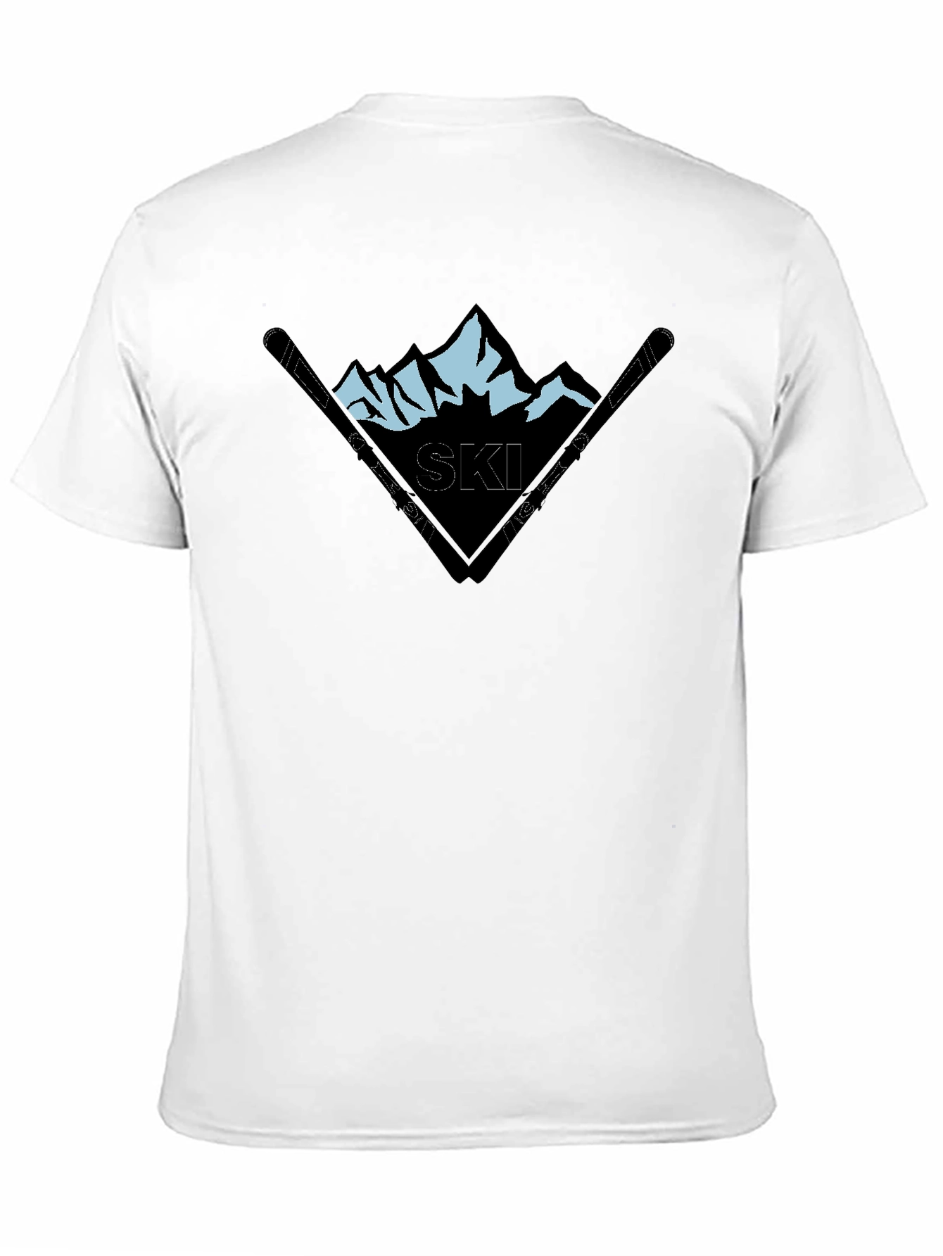 Mountain Ski Graphic Black T-Shirt