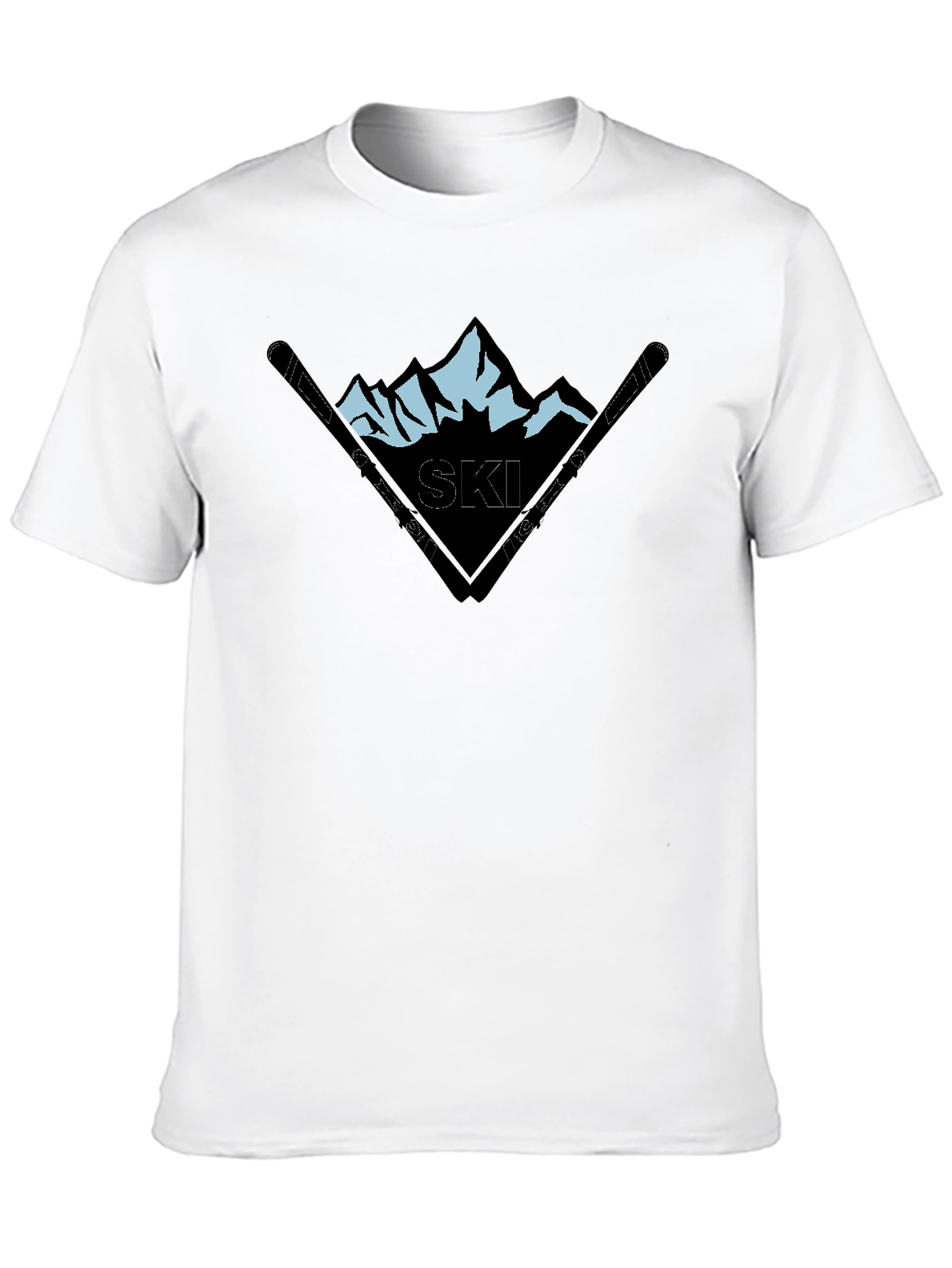 Mountain Ski Graphic Black T-Shirt