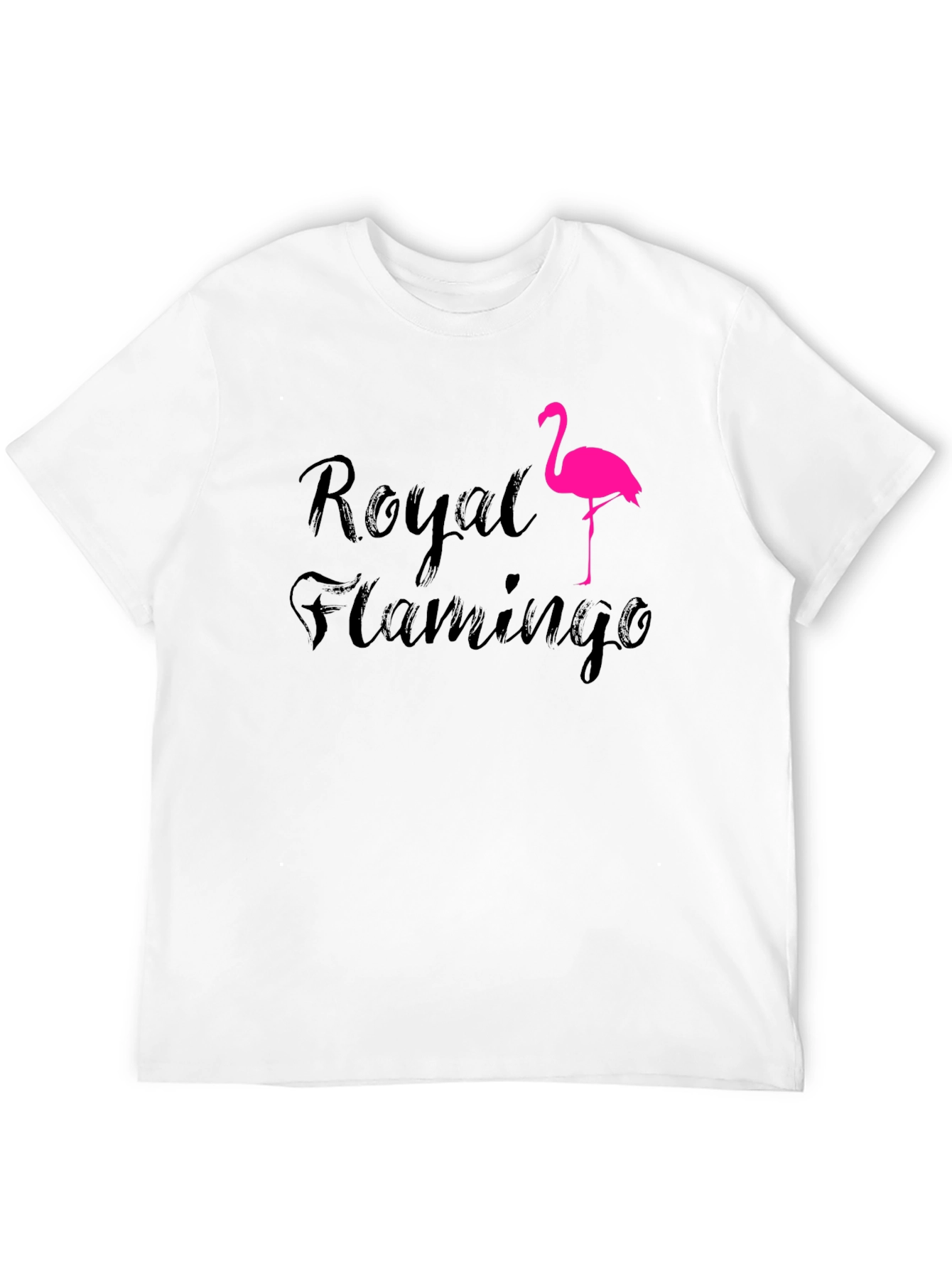 Royal Flamingo Black T-Shirt