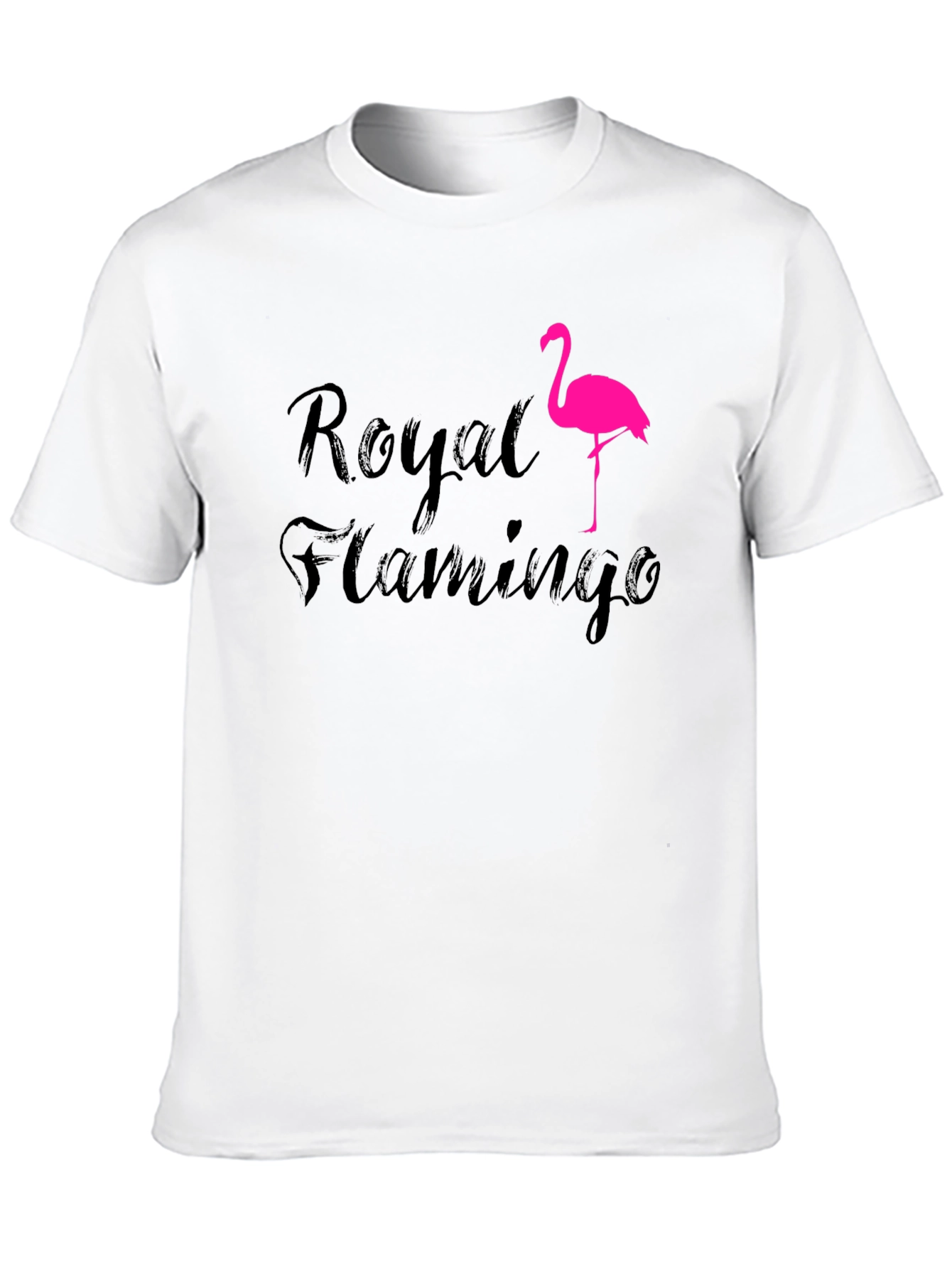 Royal Flamingo Black T-Shirt