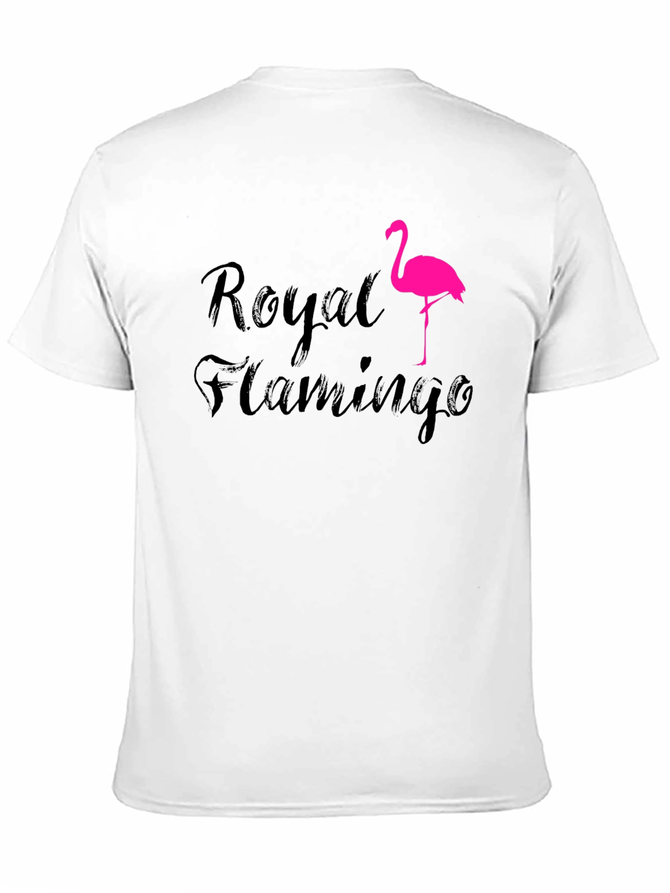 Royal Flamingo Black T-Shirt