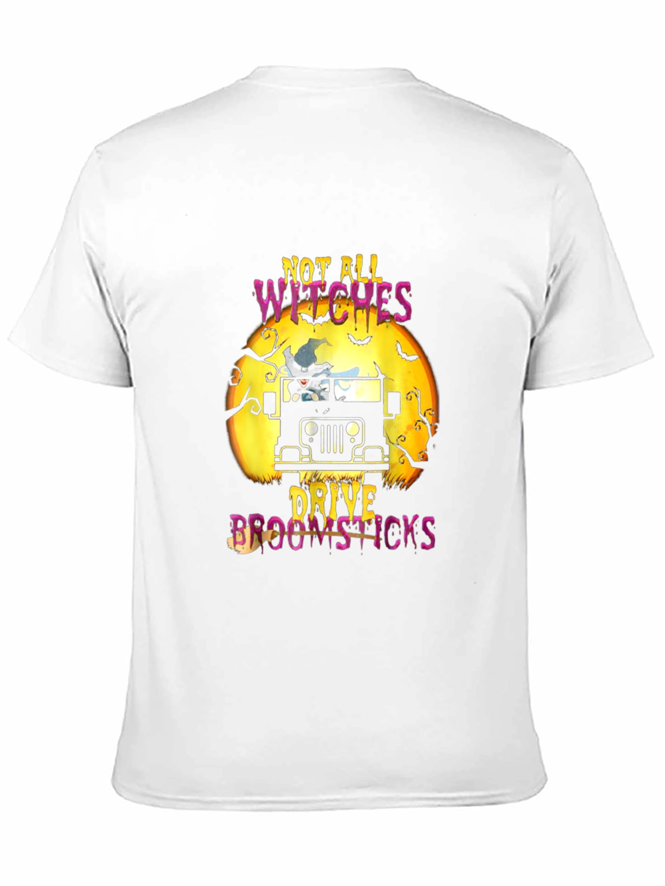 Halloween Witches Jeep Graphic T-Shirt