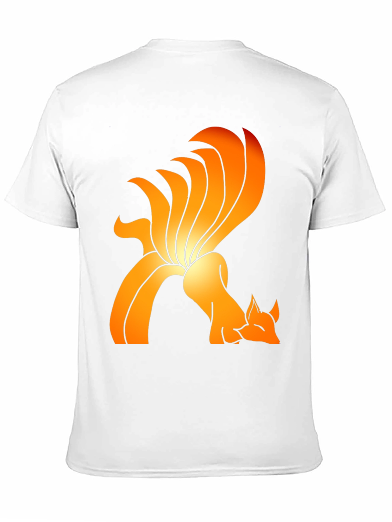 Nine-Tailed Fox Graphic Tee - Black Cotton Blend