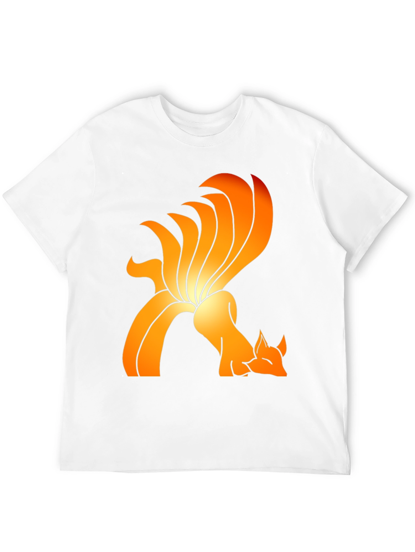 Nine-Tailed Fox Graphic Tee - Black Cotton Blend