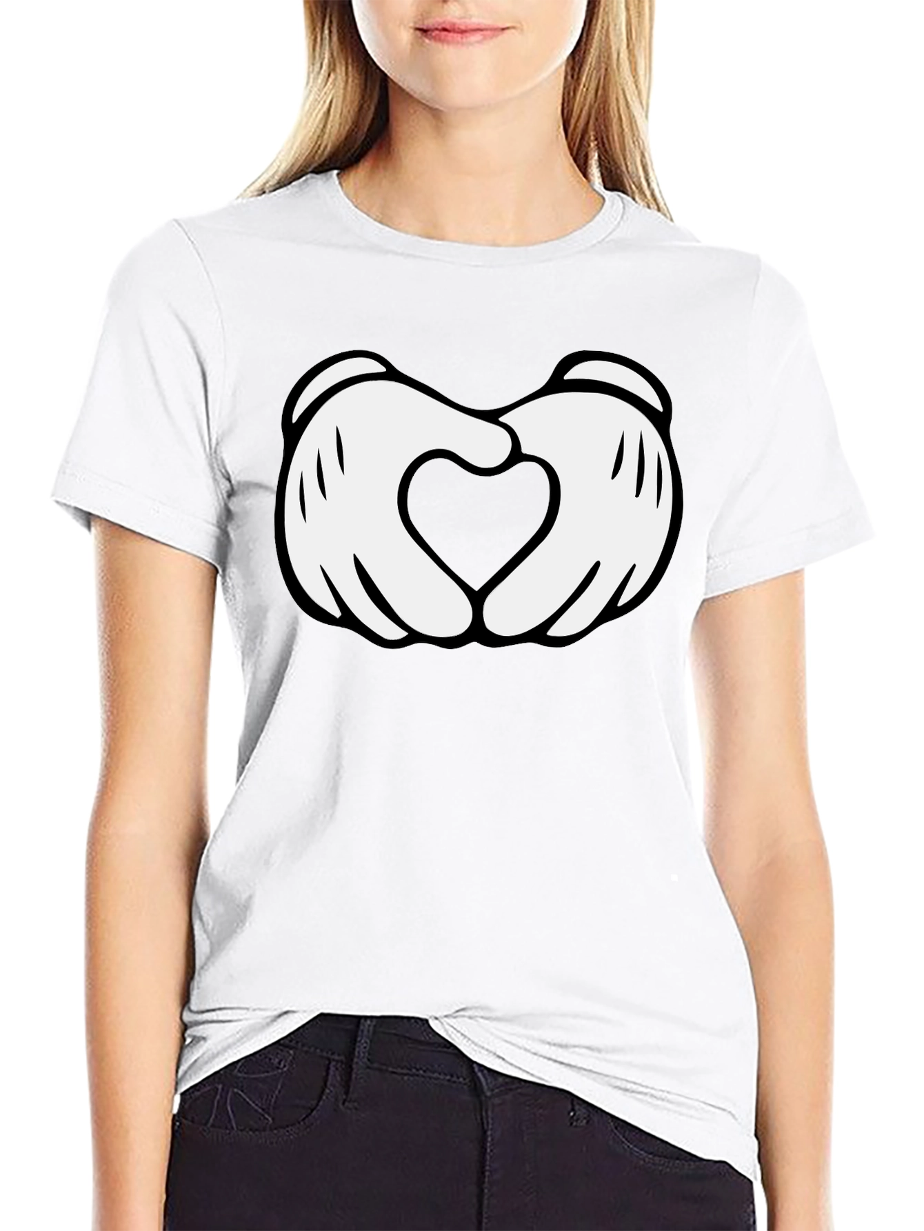 Heart Hands Graphic Tee - Soft Cotton Blend
