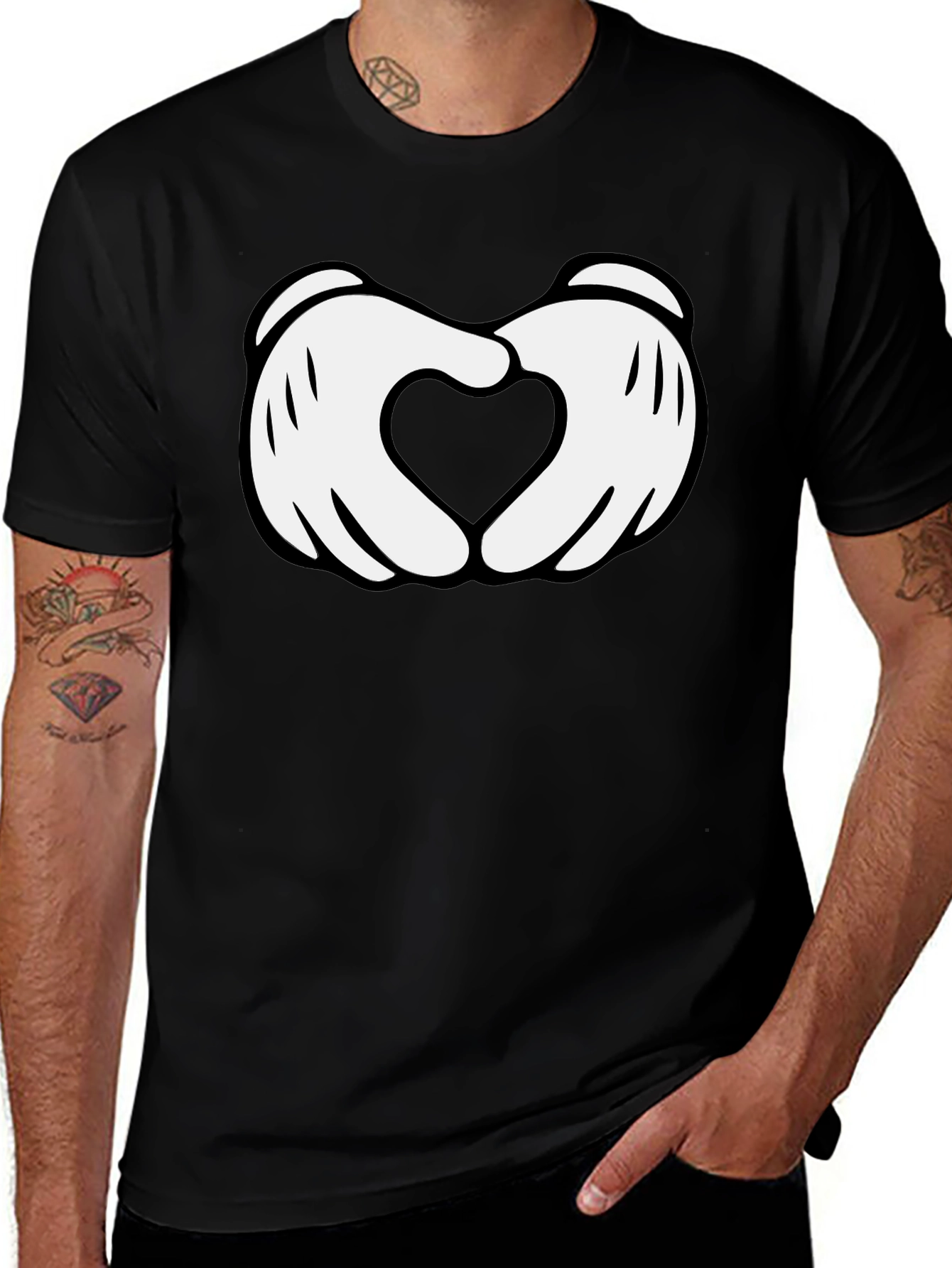 Heart Hands Graphic Tee - Soft Cotton Blend