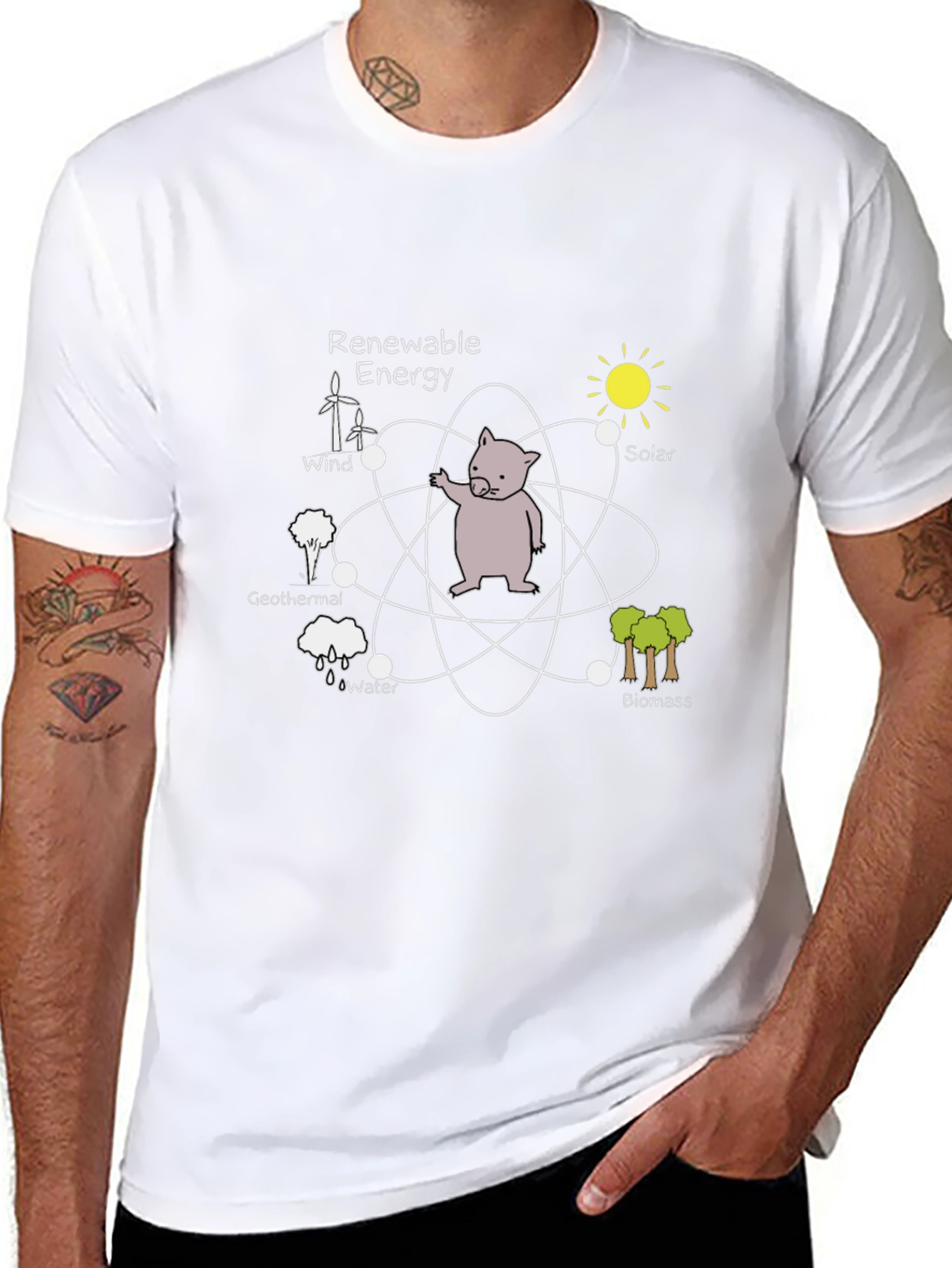 Renewable Energy Wombat Graphic Tee