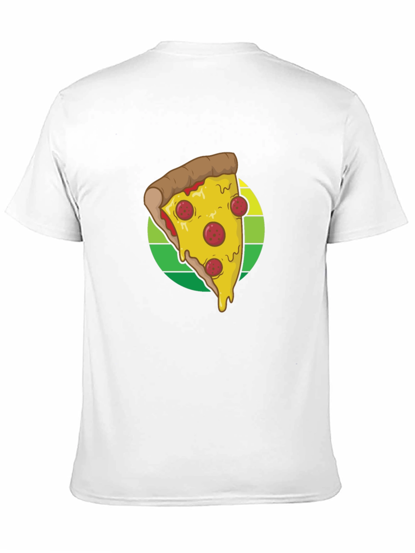 Pizza Slice Graphic Tee - Casual Black T-Shirt