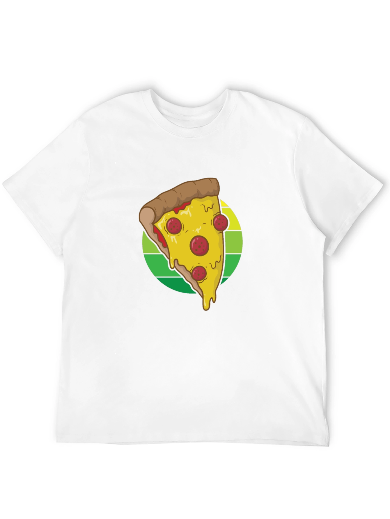 Pizza Slice Graphic Tee - Casual Black T-Shirt