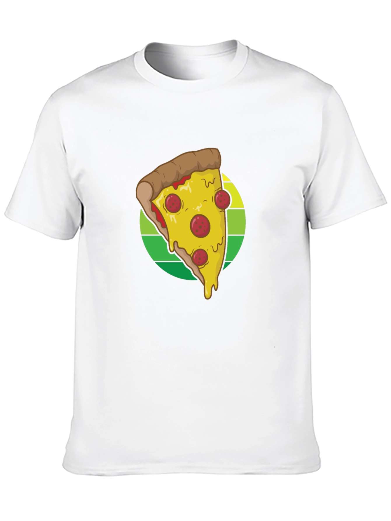 Pizza Slice Graphic Tee - Casual Black T-Shirt
