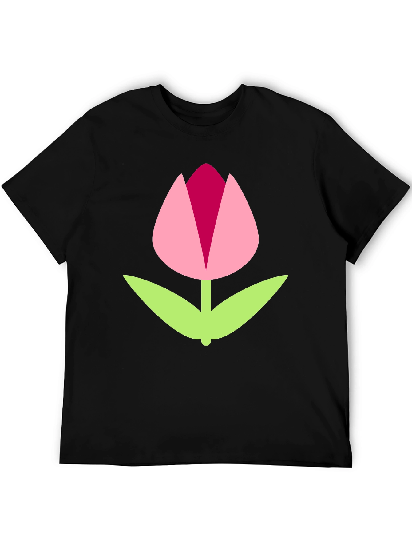 Black Tulip Graphic Tee | Modern Casual Style