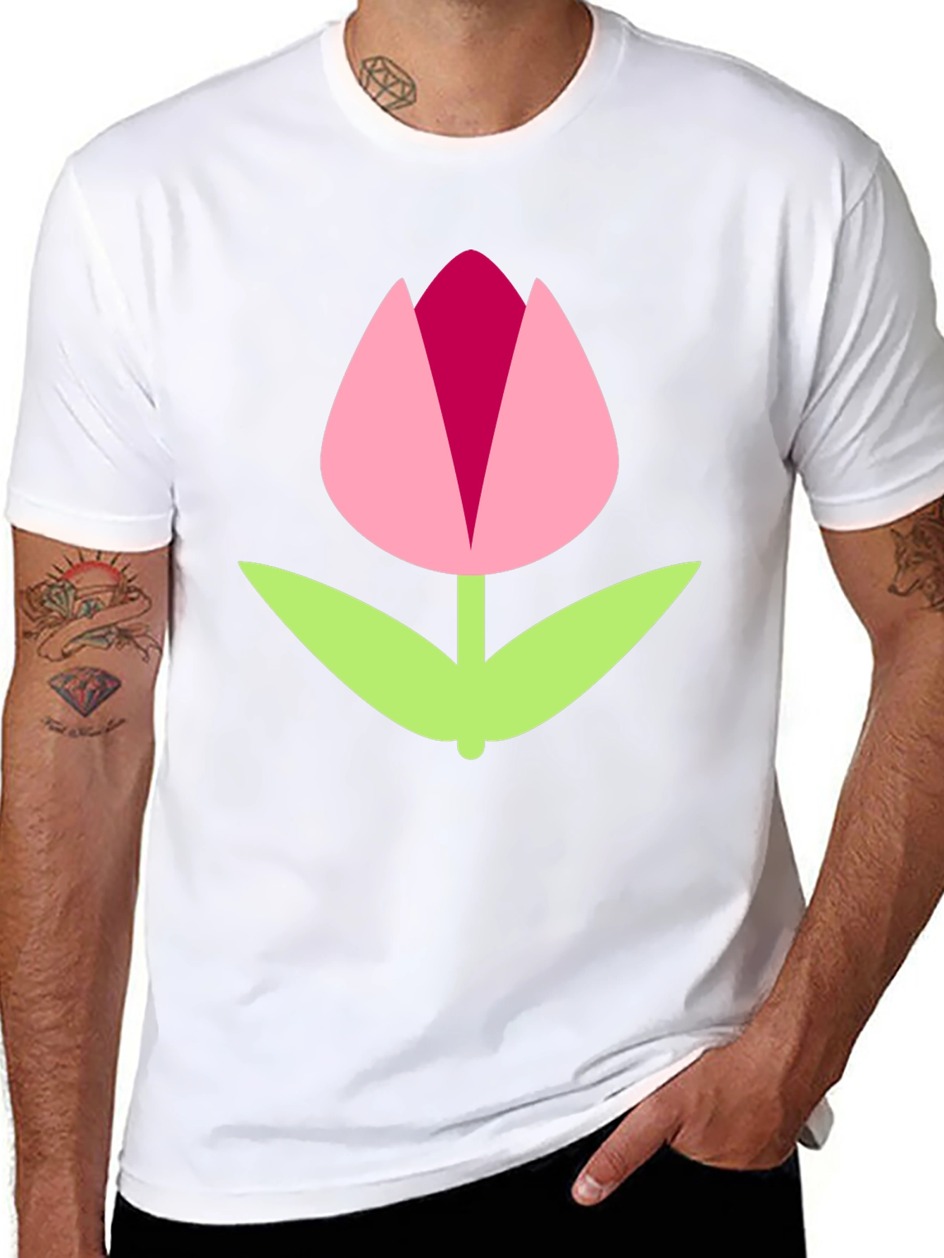 Black Tulip Graphic Tee | Modern Casual Style