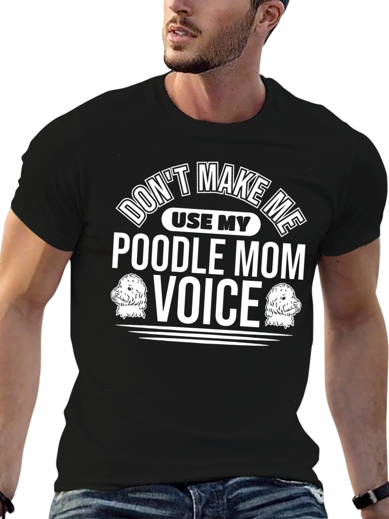 Poodle Mom Voice Graphic T-Shirt