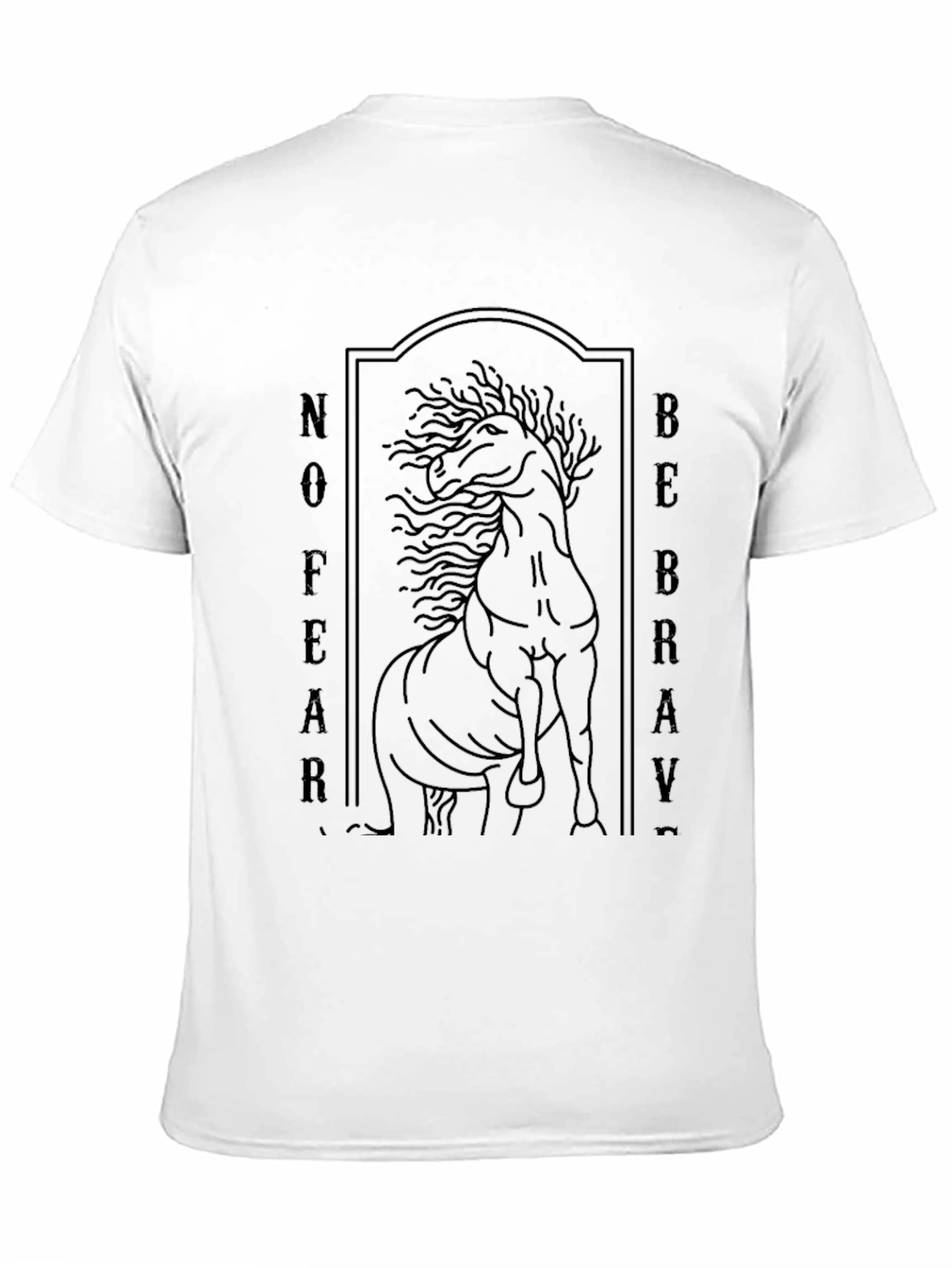 No Fear Be Brave Horse Graphic T-Shirt