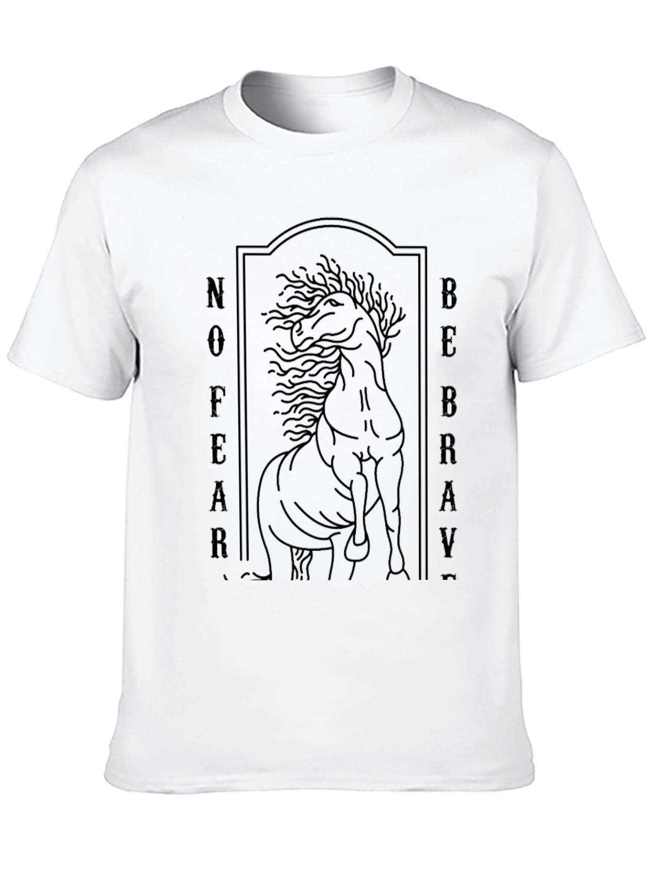 No Fear Be Brave Horse Graphic T-Shirt