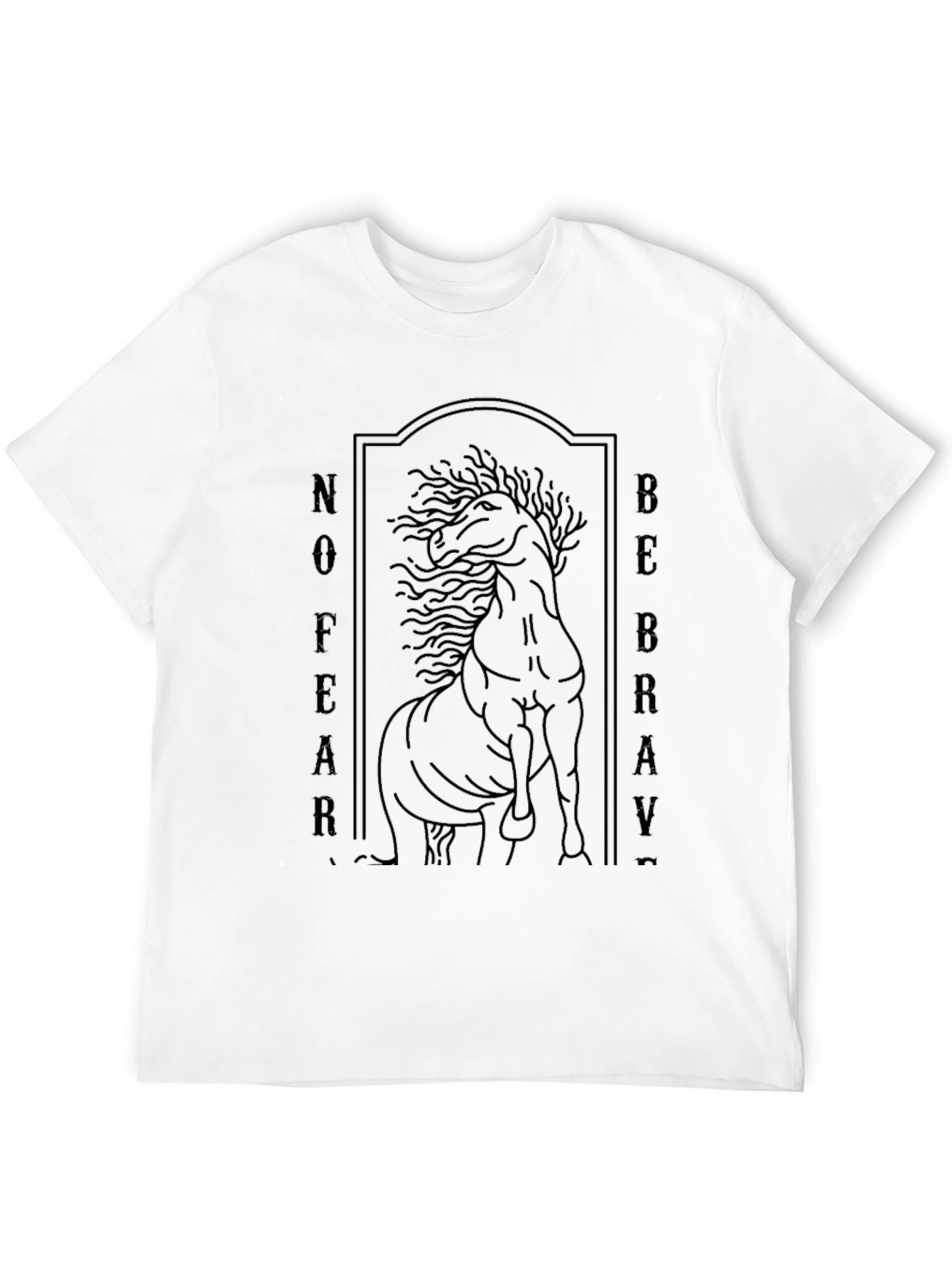 No Fear Be Brave Horse Graphic T-Shirt
