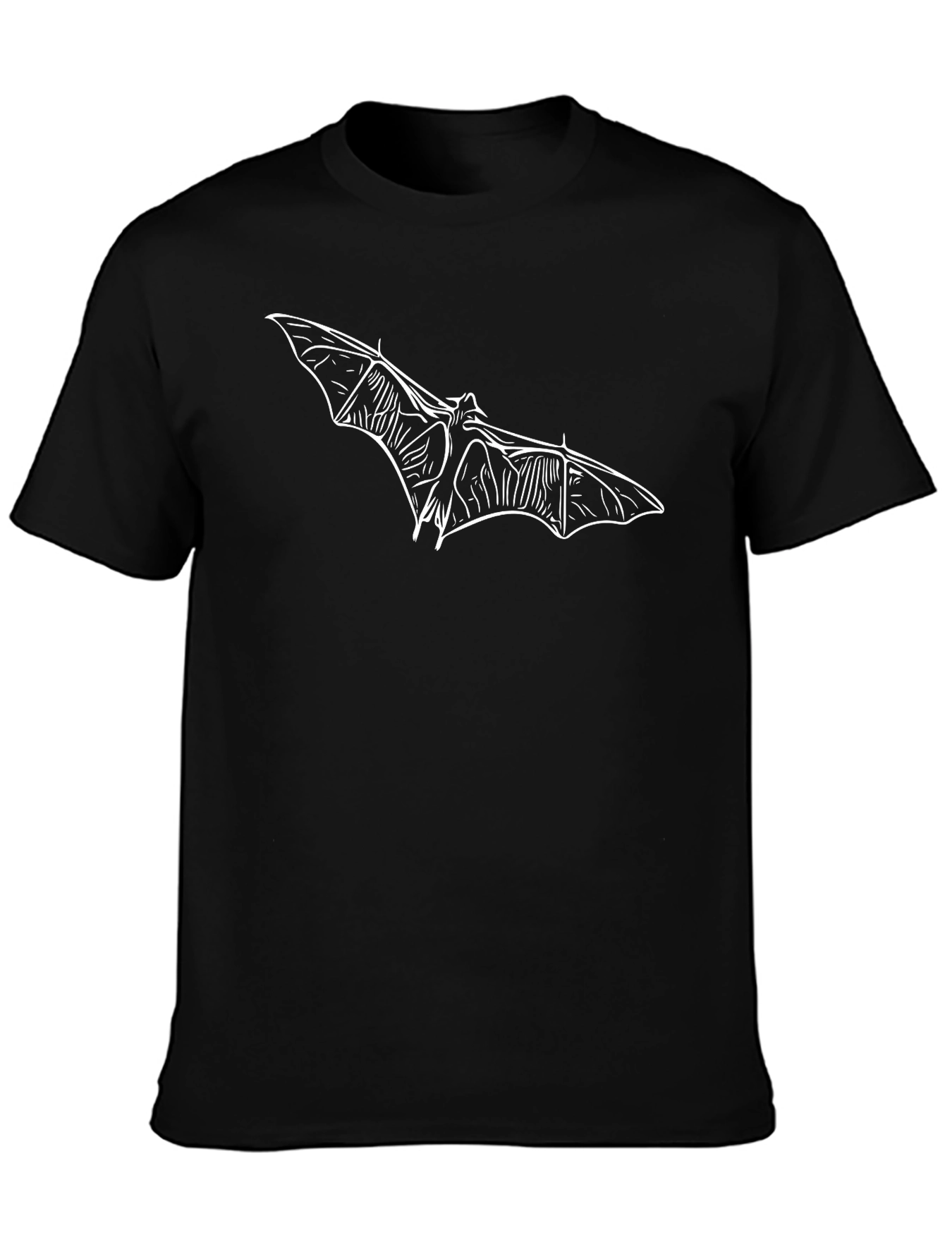Bat Graphic Black Tee - Creepy & Cool Style