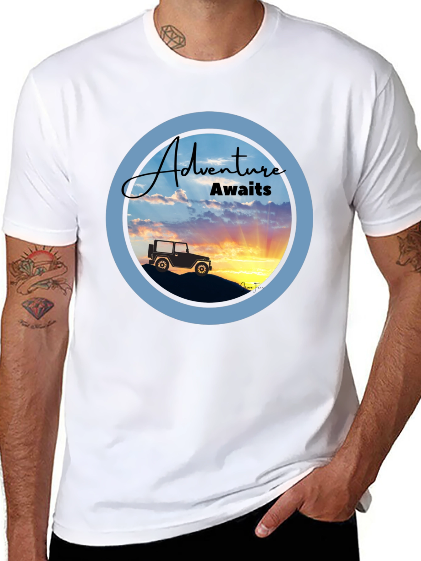Adventure Awaits Graphic Tee - Black