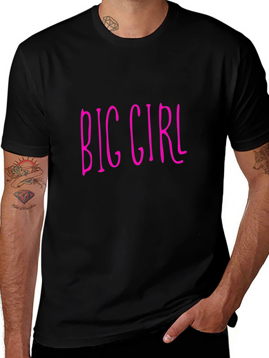 Big Girl Graphic Print Black T-Shirt