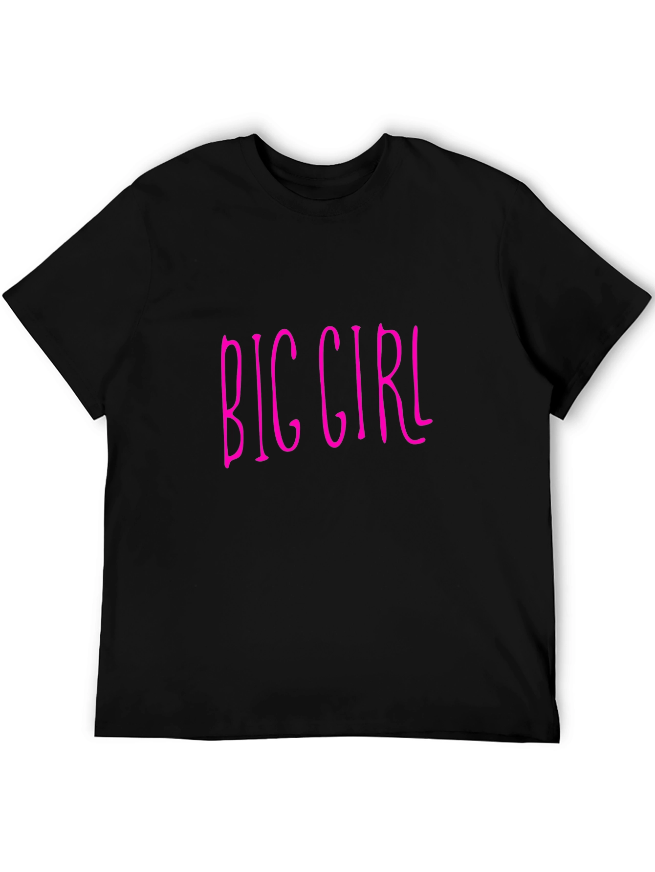 Big Girl Graphic Print Black T-Shirt