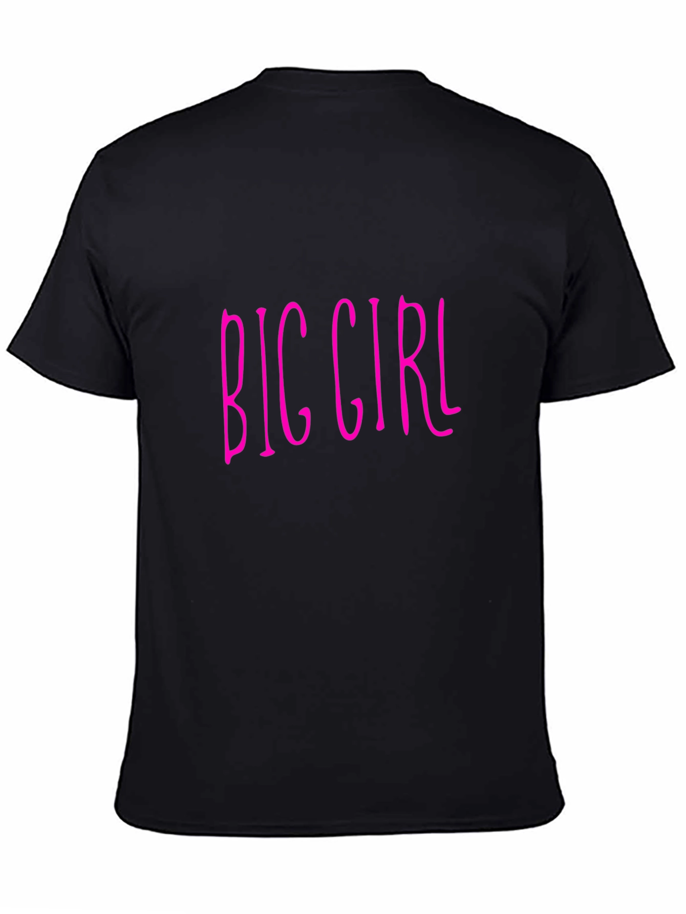 Big Girl Graphic Print Black T-Shirt