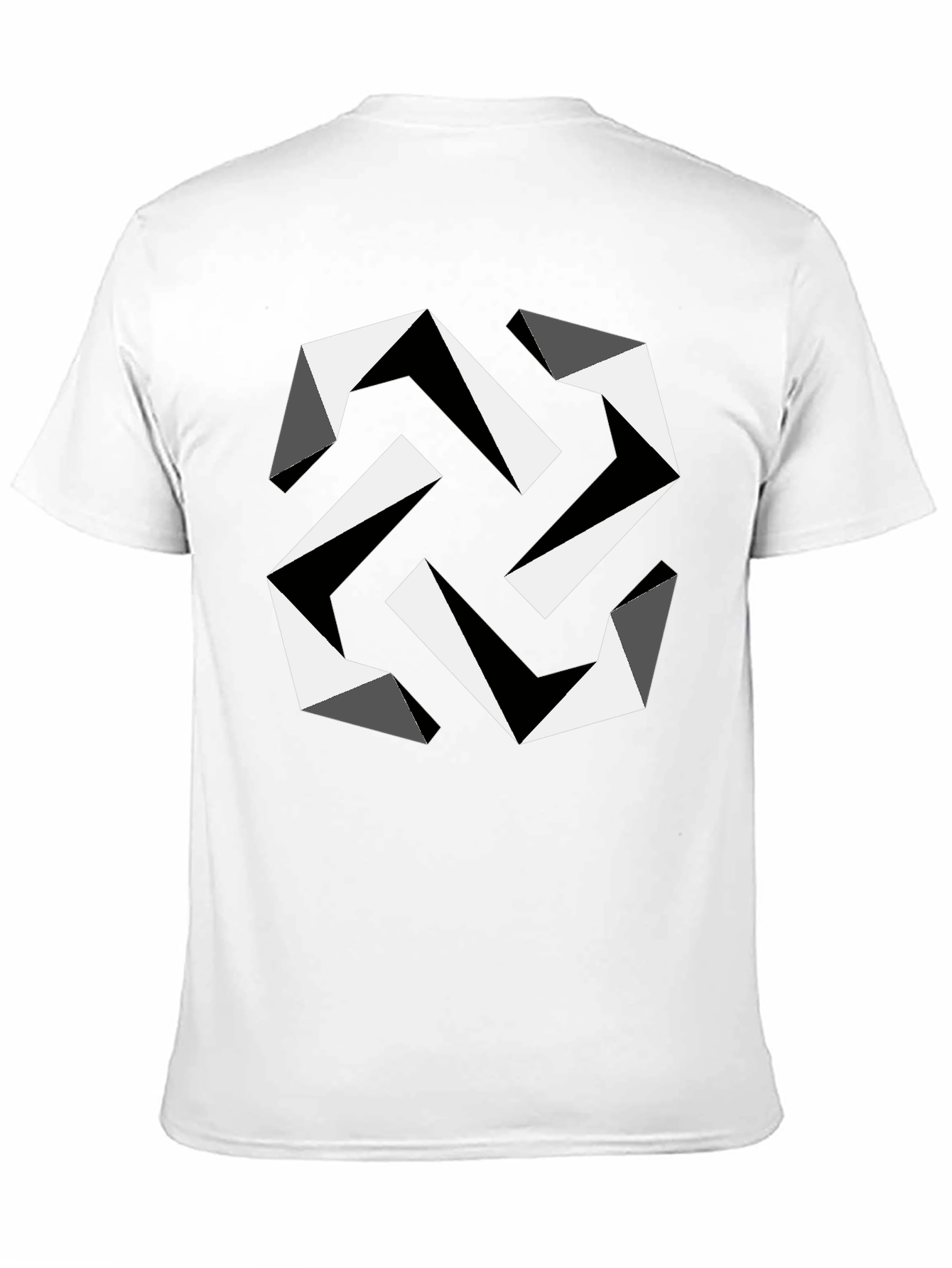 Geometric Illusion Black T-Shirt