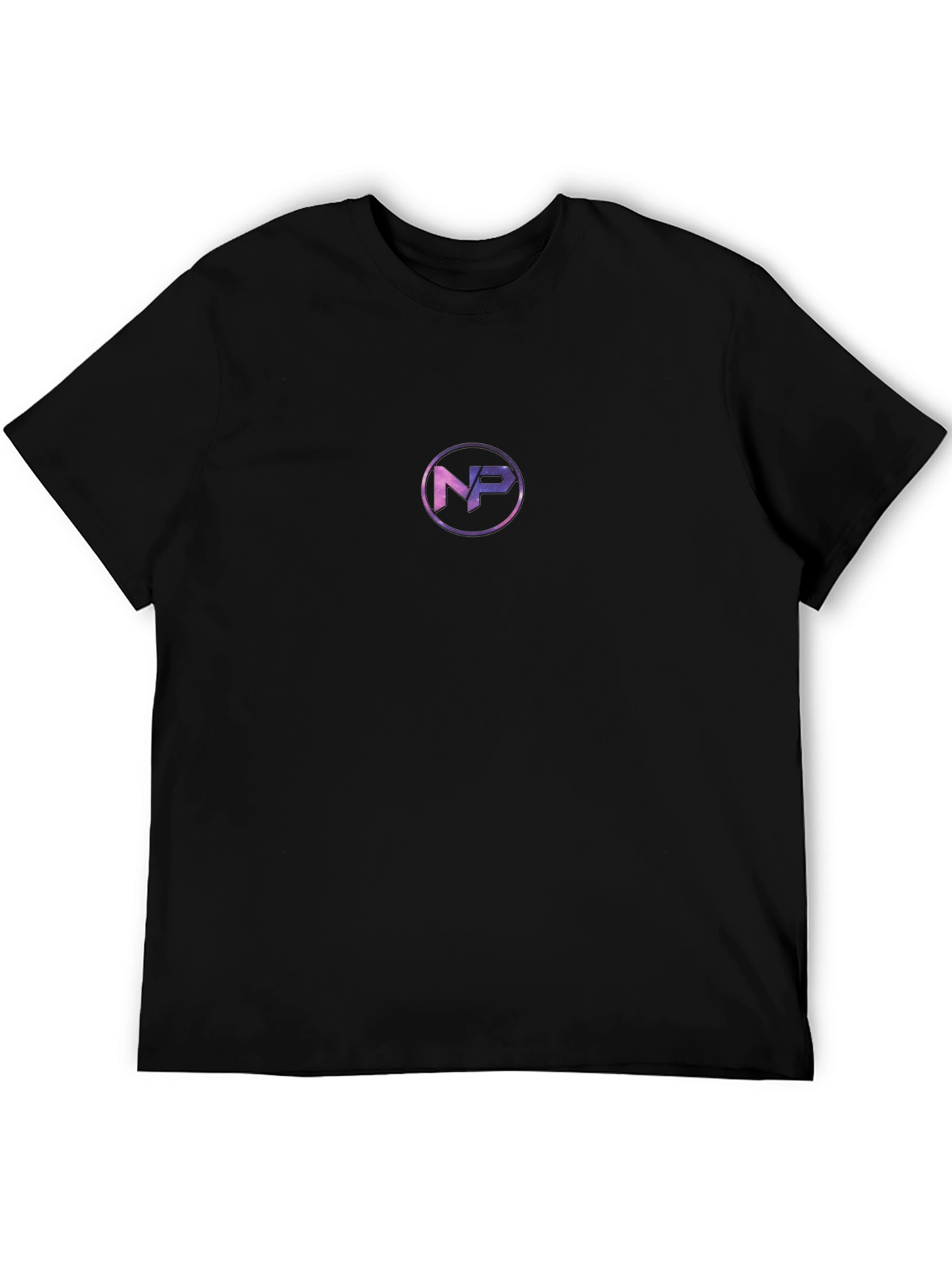 Mens Black Crew Neck T-Shirt with NP Logo