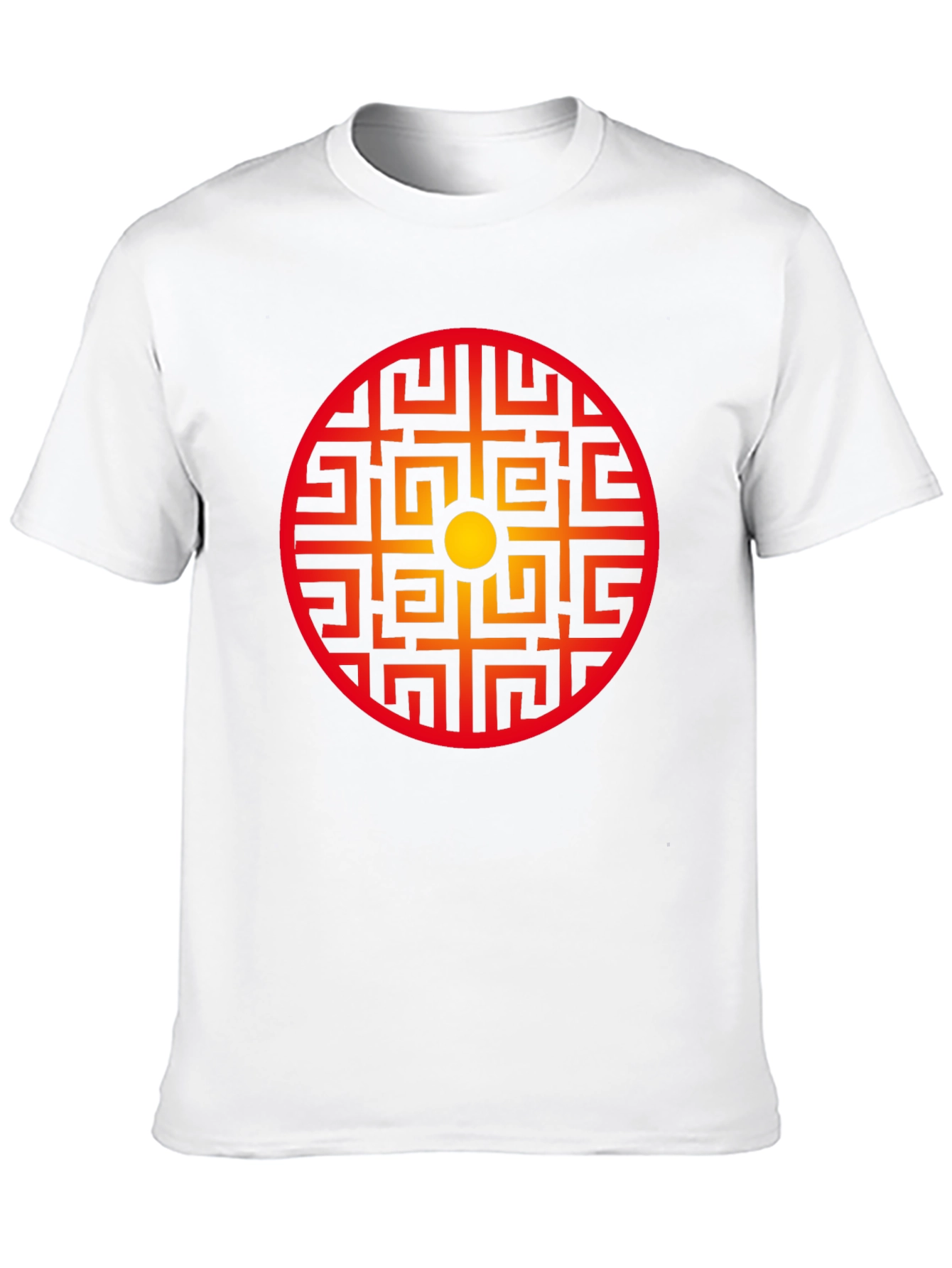 Geometric Circle Graphic Tee - Stylish Black Shirt
