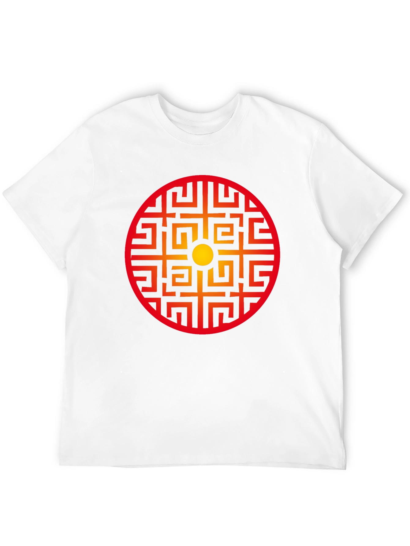 Geometric Circle Graphic Tee - Stylish Black Shirt