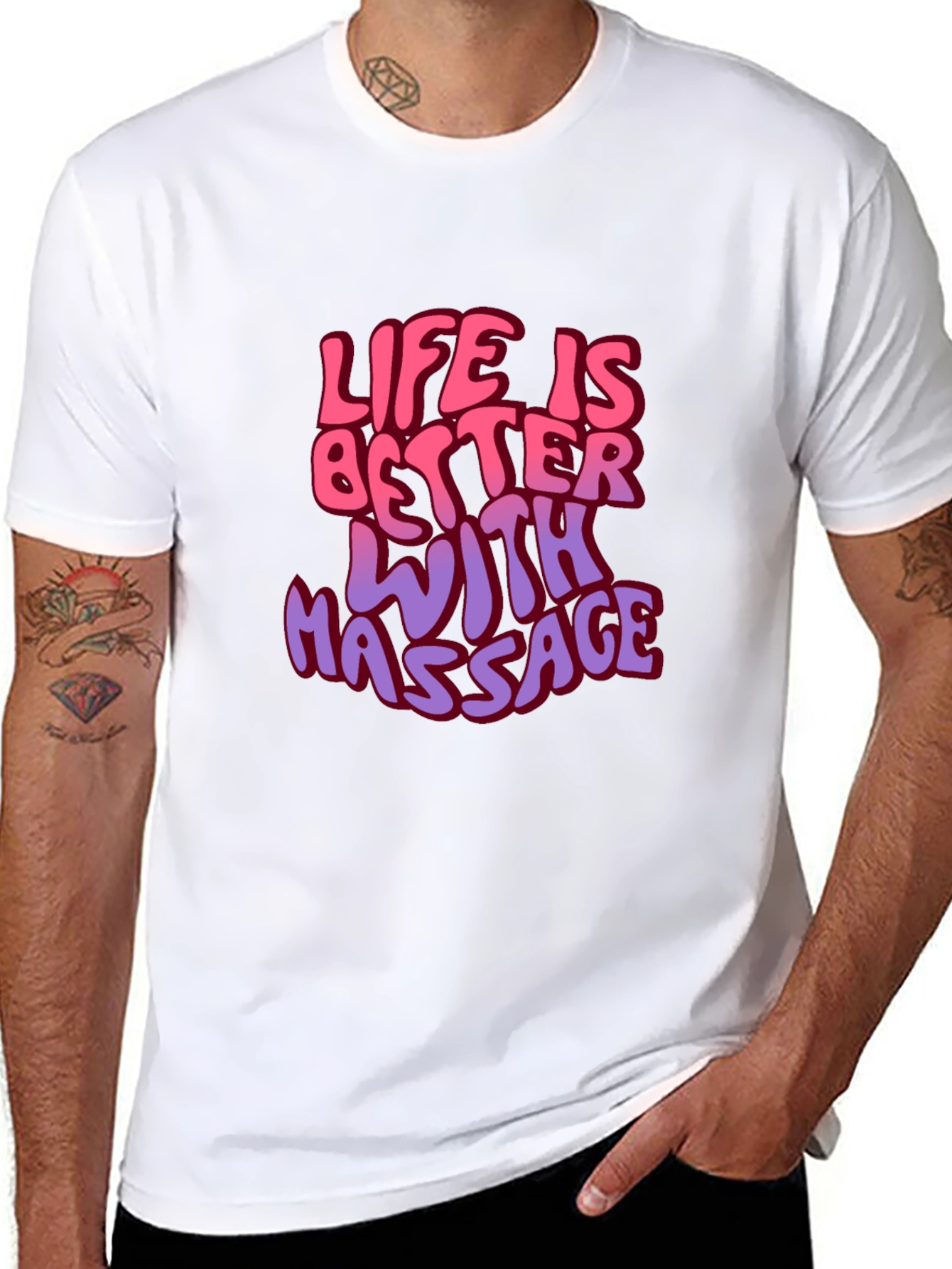 Life is Better with Massage Graphic T-Shirt