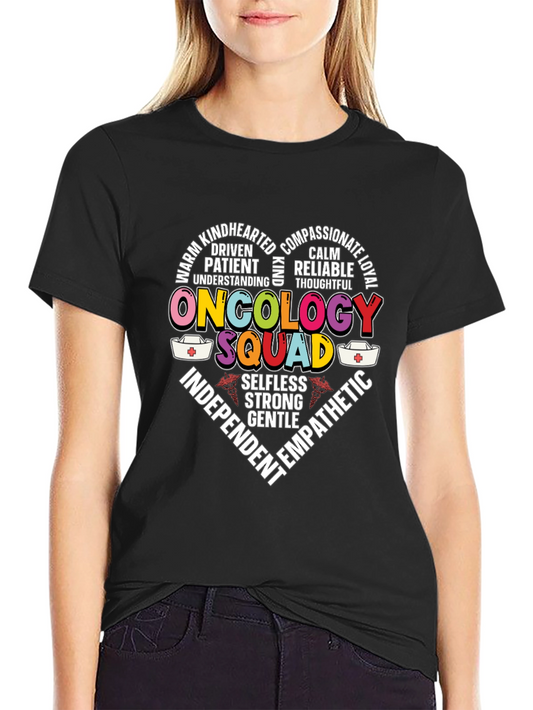 Oncology Squad Heart Graphic T-Shirt