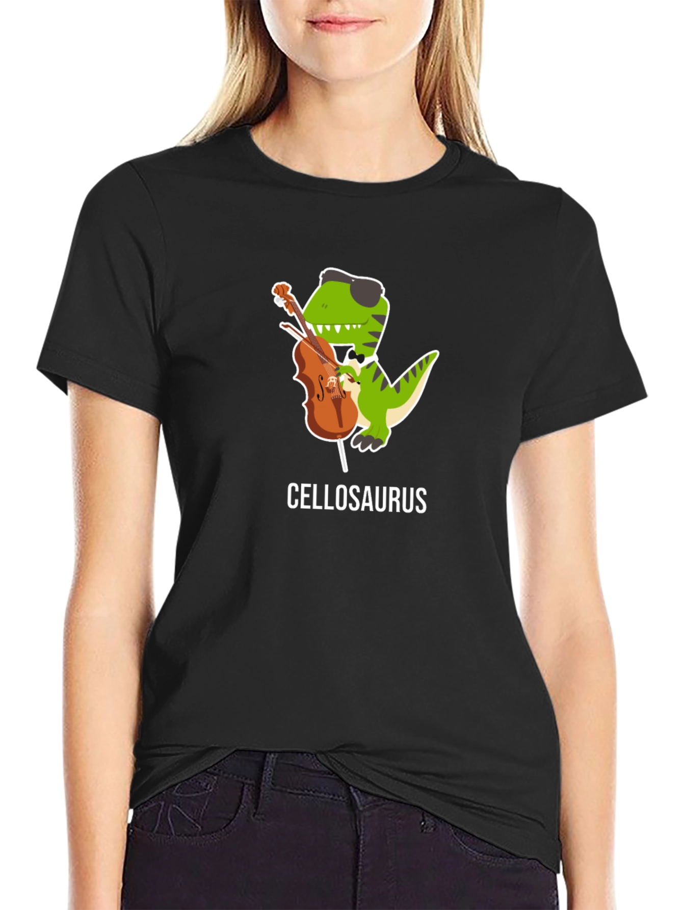 Cellosaurus T-Shirt - Funny Dinosaur Cello Player Tee