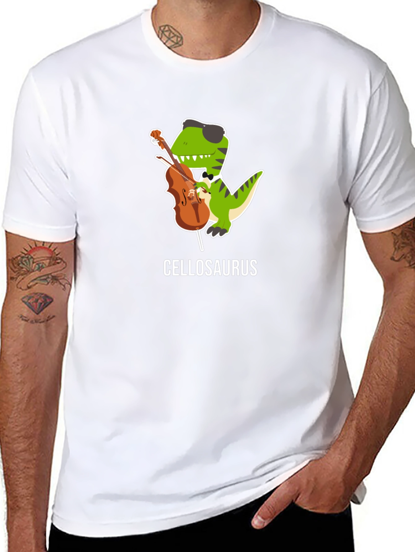 Cellosaurus T-Shirt - Funny Dinosaur Cello Player Tee