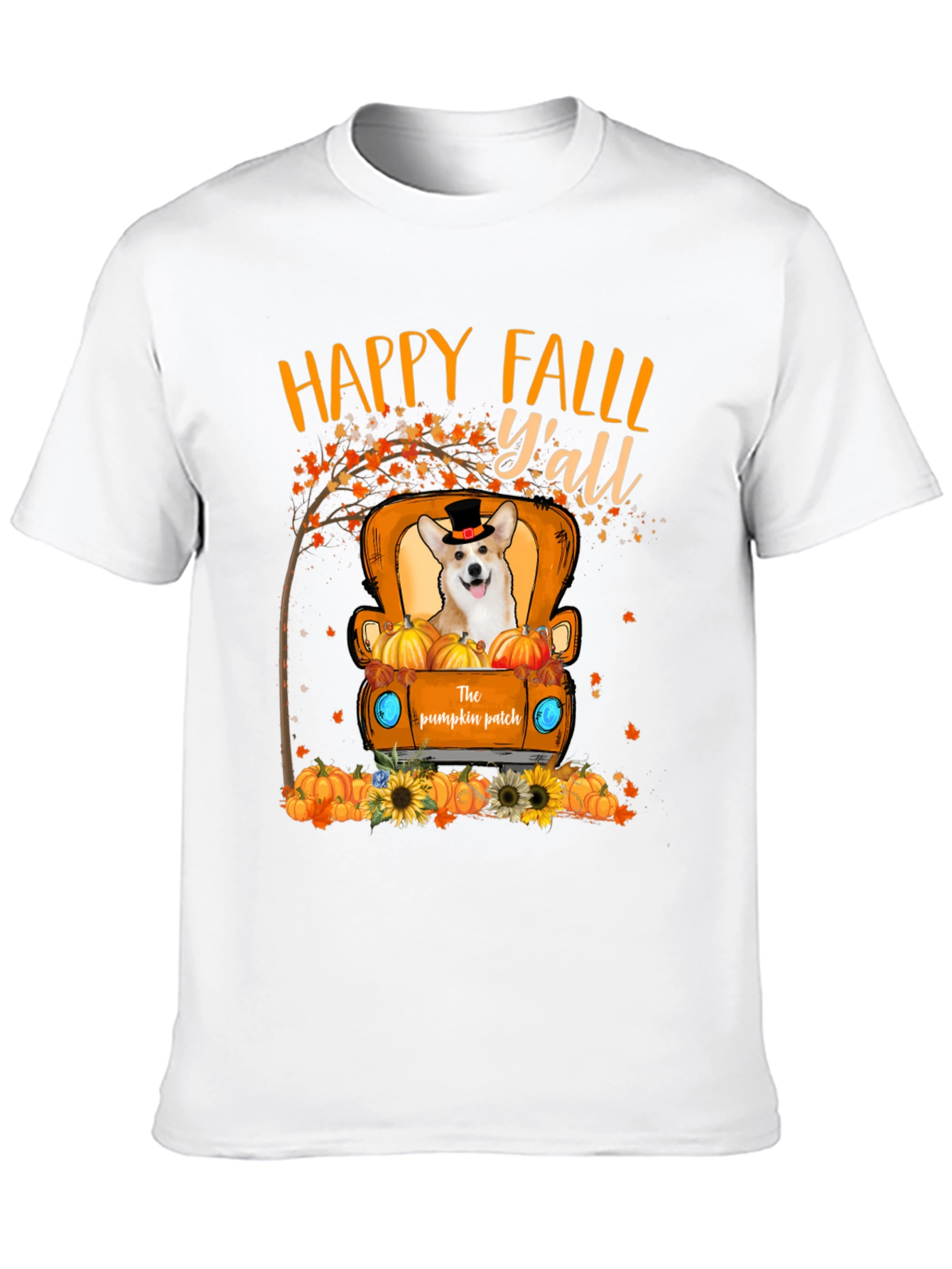 Happy Fall Yall Pumpkin Patch Dog T-Shirt