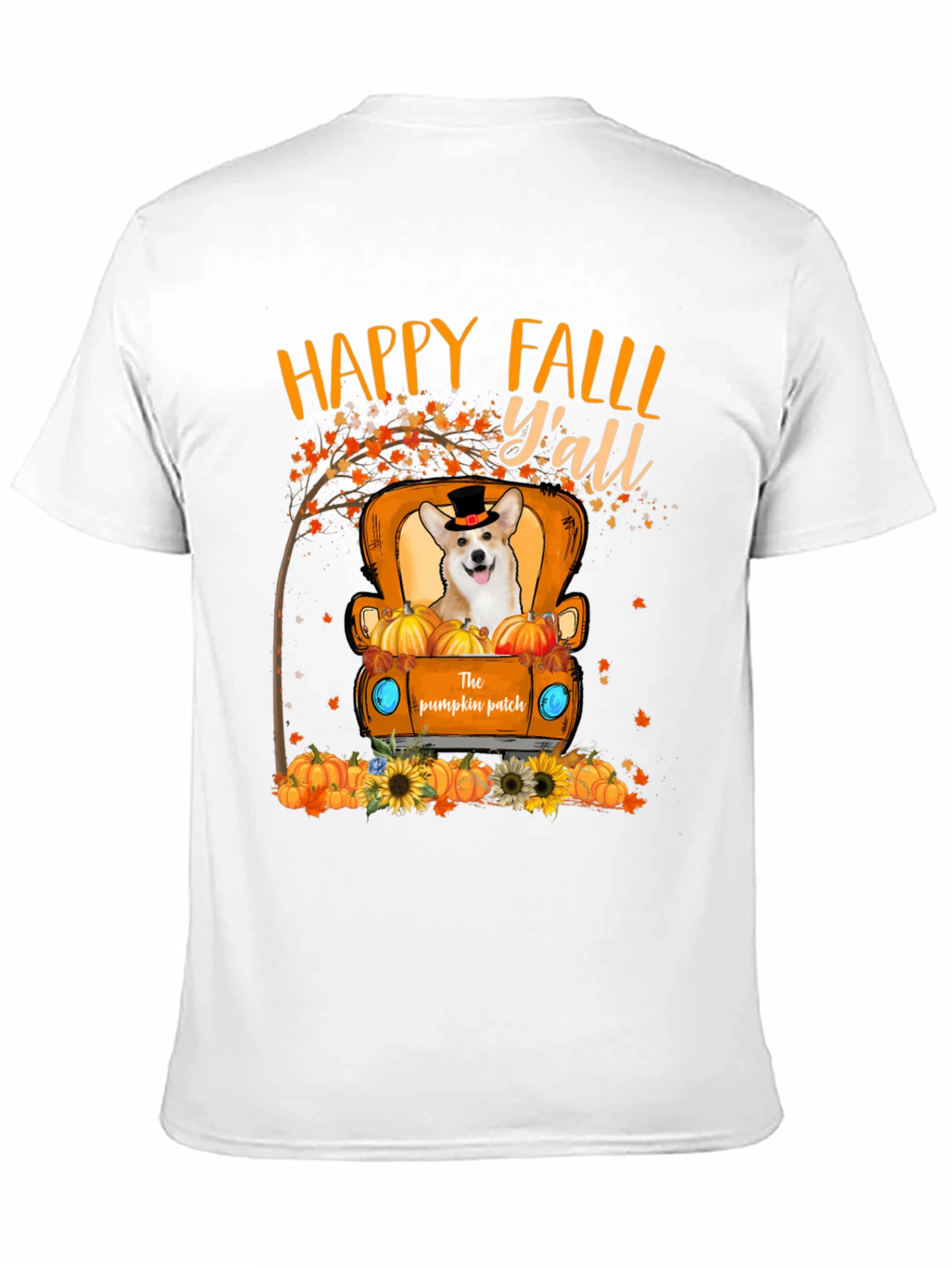 Happy Fall Yall Pumpkin Patch Dog T-Shirt