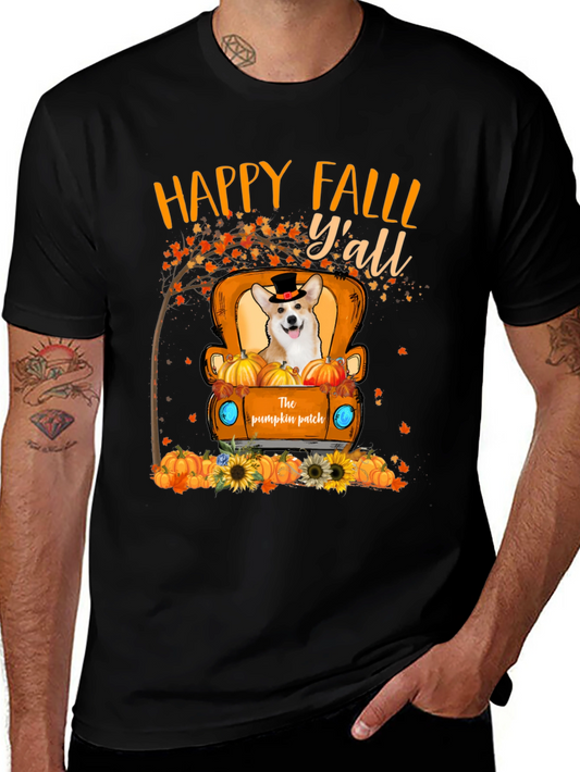 Happy Fall Yall Pumpkin Patch Dog T-Shirt