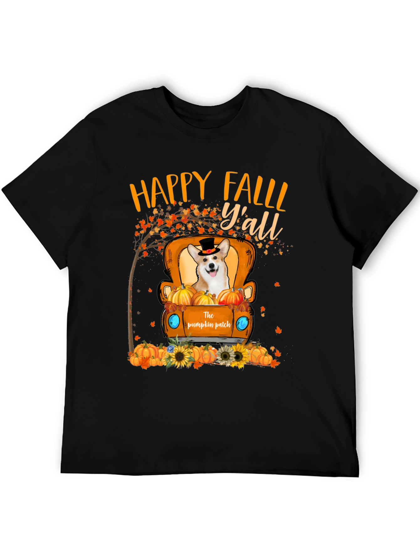 Happy Fall Yall Pumpkin Patch Dog T-Shirt