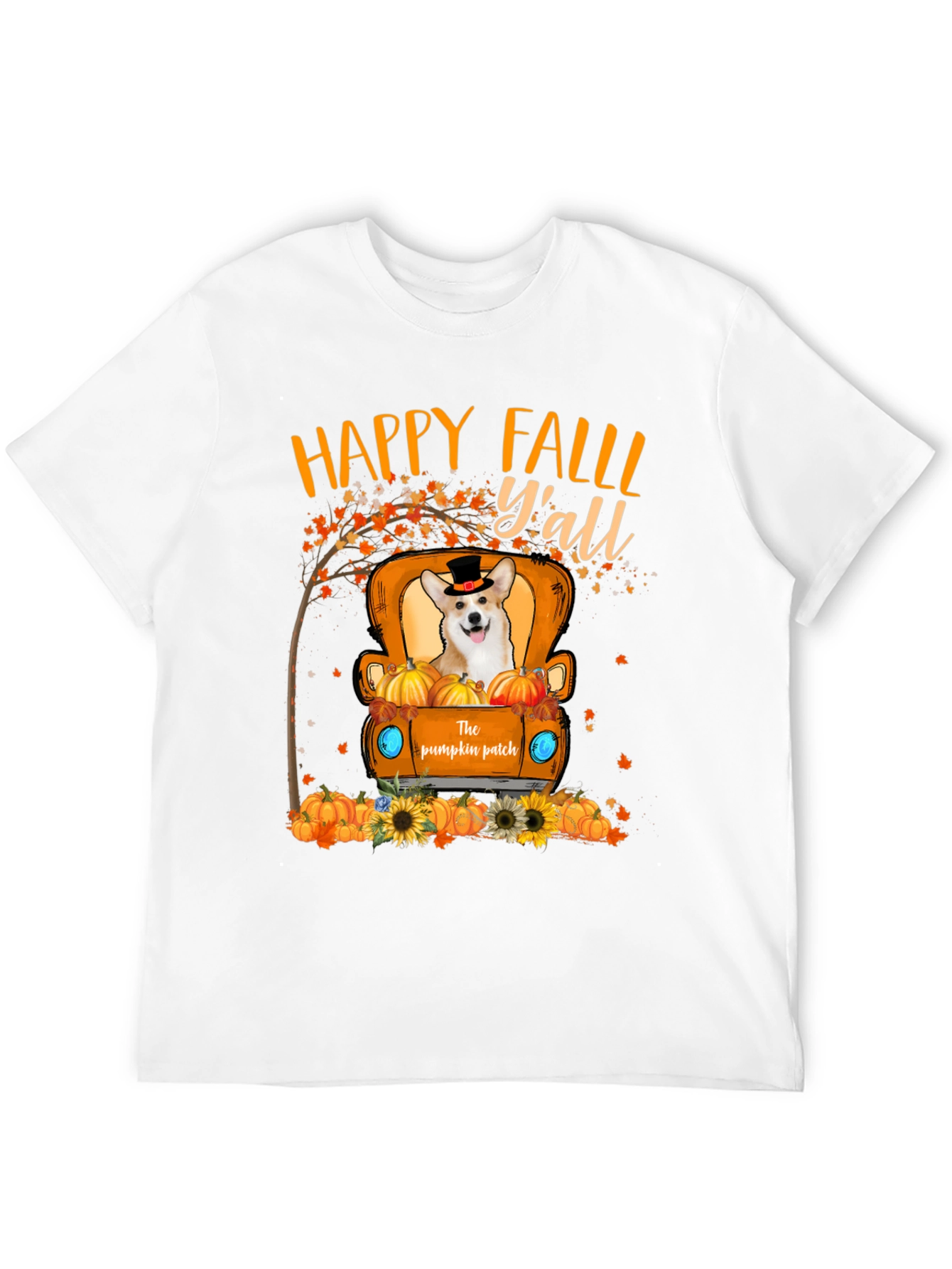 Happy Fall Yall Pumpkin Patch Dog T-Shirt