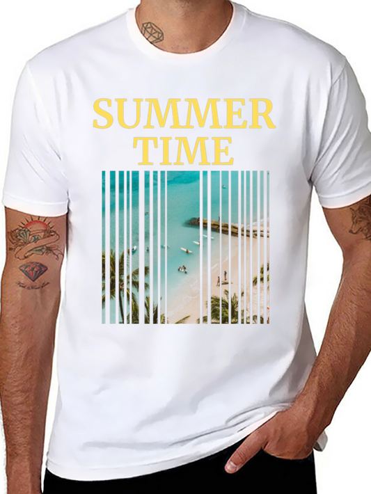 Summer Time Beach Barcode T-Shirt