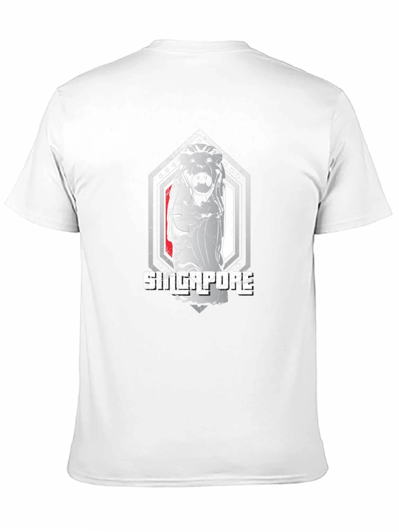 Singapore Merlion Graphic Tee - Black