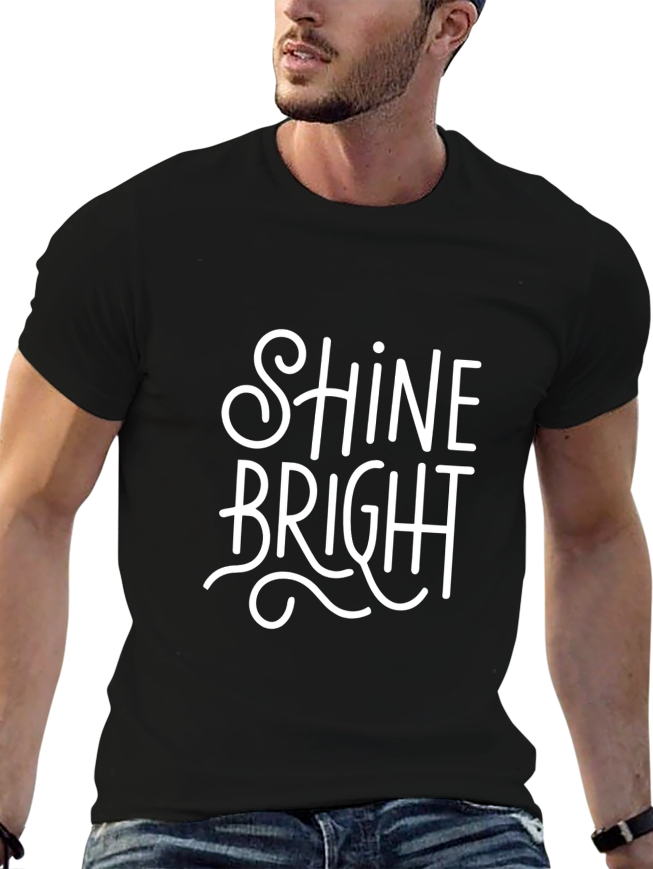 Shine Bright Graphic T-Shirt - Black