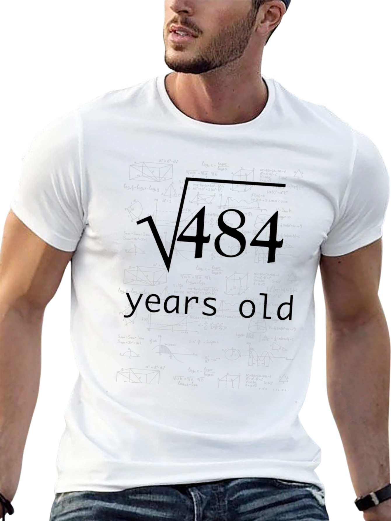 Square Root 484 Years Old Math Joke T-Shirt