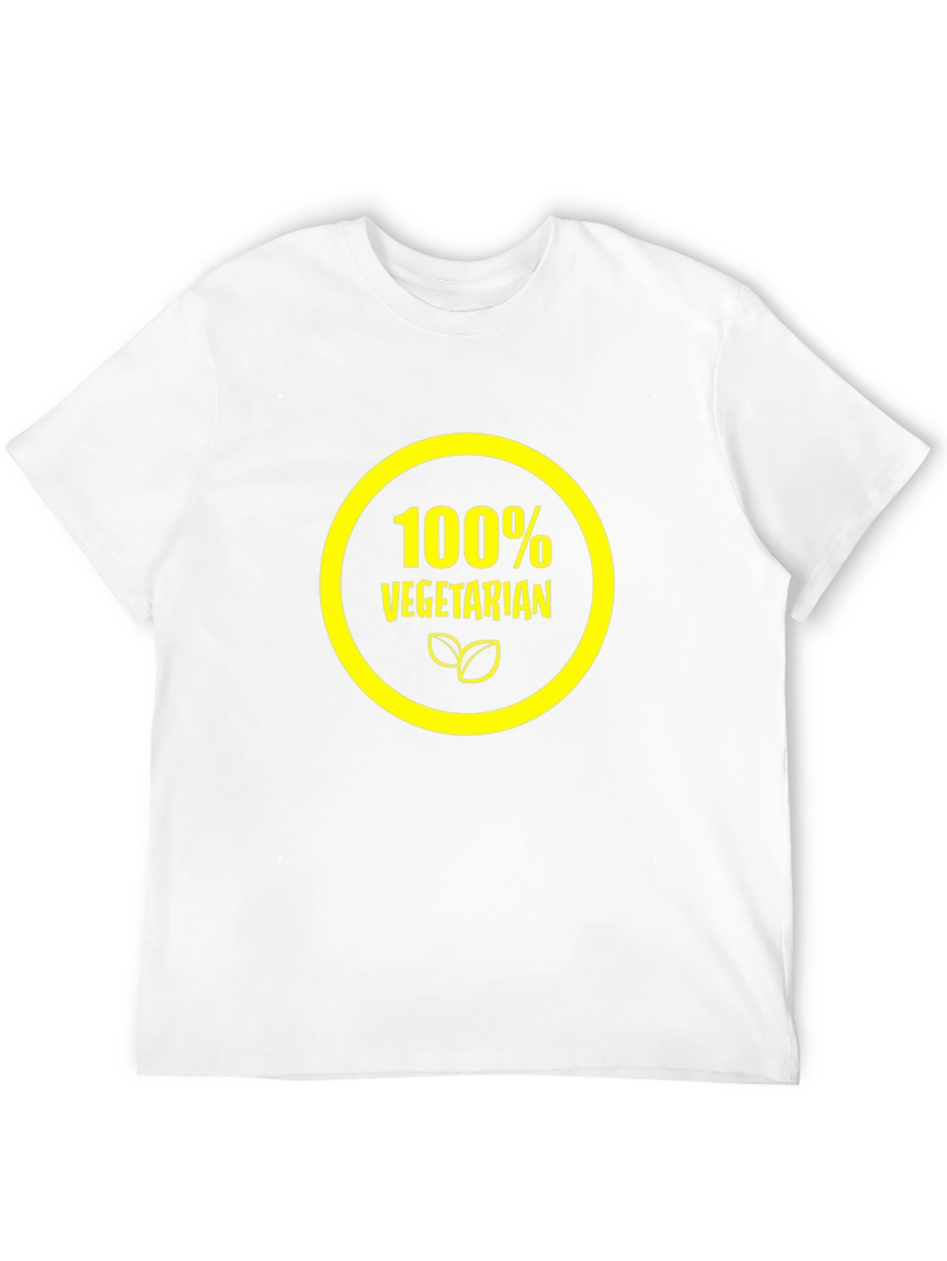 100% Vegetarian Graphic Tee - Black Cotton Shirt