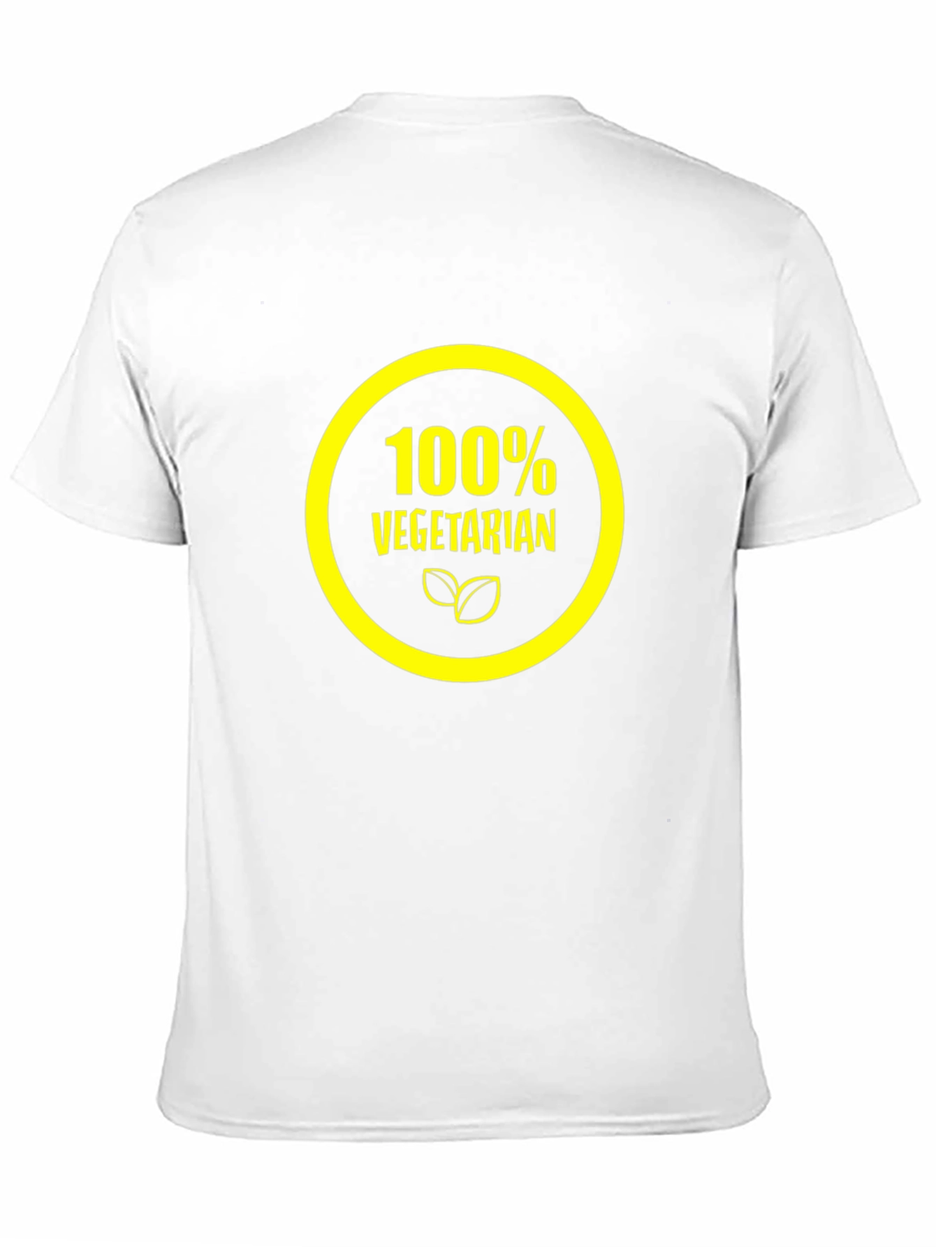 100% Vegetarian Graphic Tee - Black Cotton Shirt