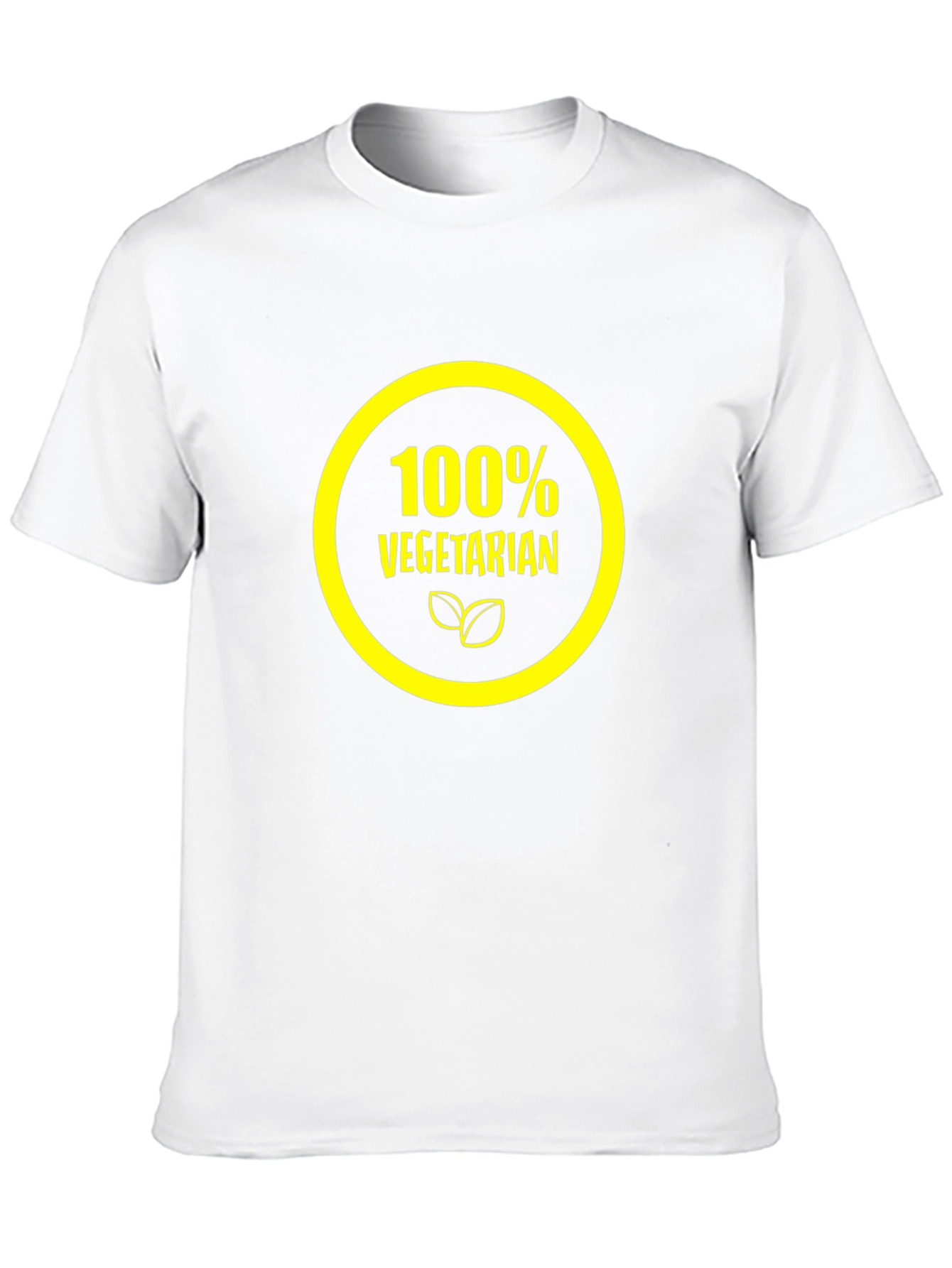 100% Vegetarian Graphic Tee - Black Cotton Shirt