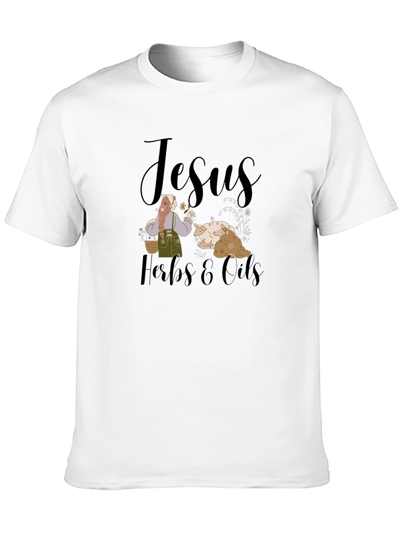 Jesus Herbs and Oils Graphic T-Shirt
