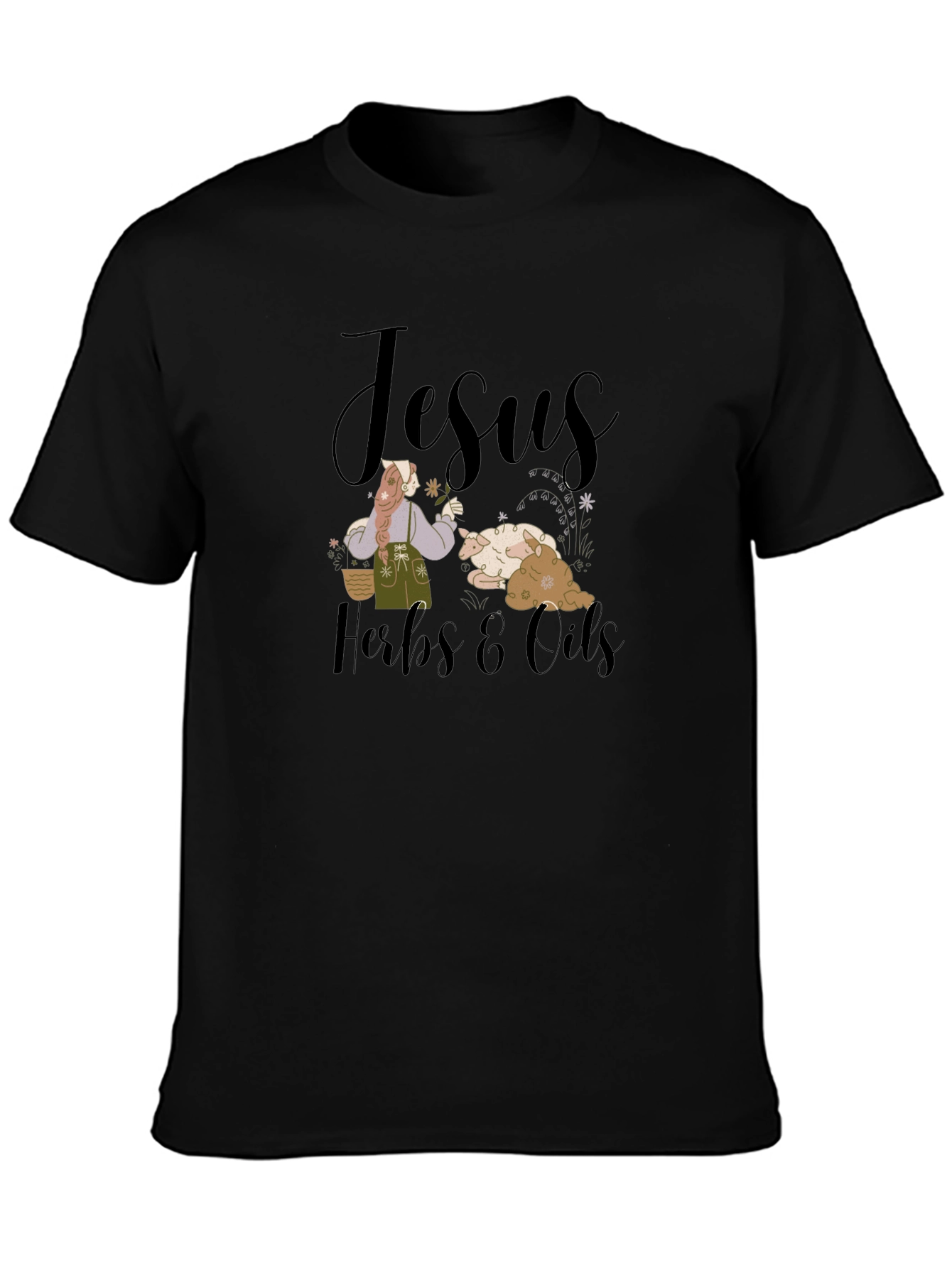 Jesus Herbs and Oils Graphic T-Shirt